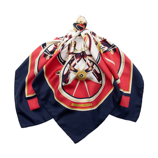 Hermes Silk Washington's Carriage 90cm Scarf