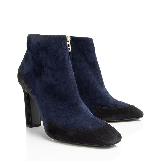 Hermes Bicolor Suede Neila Ankle Boots - Size 9 / 39