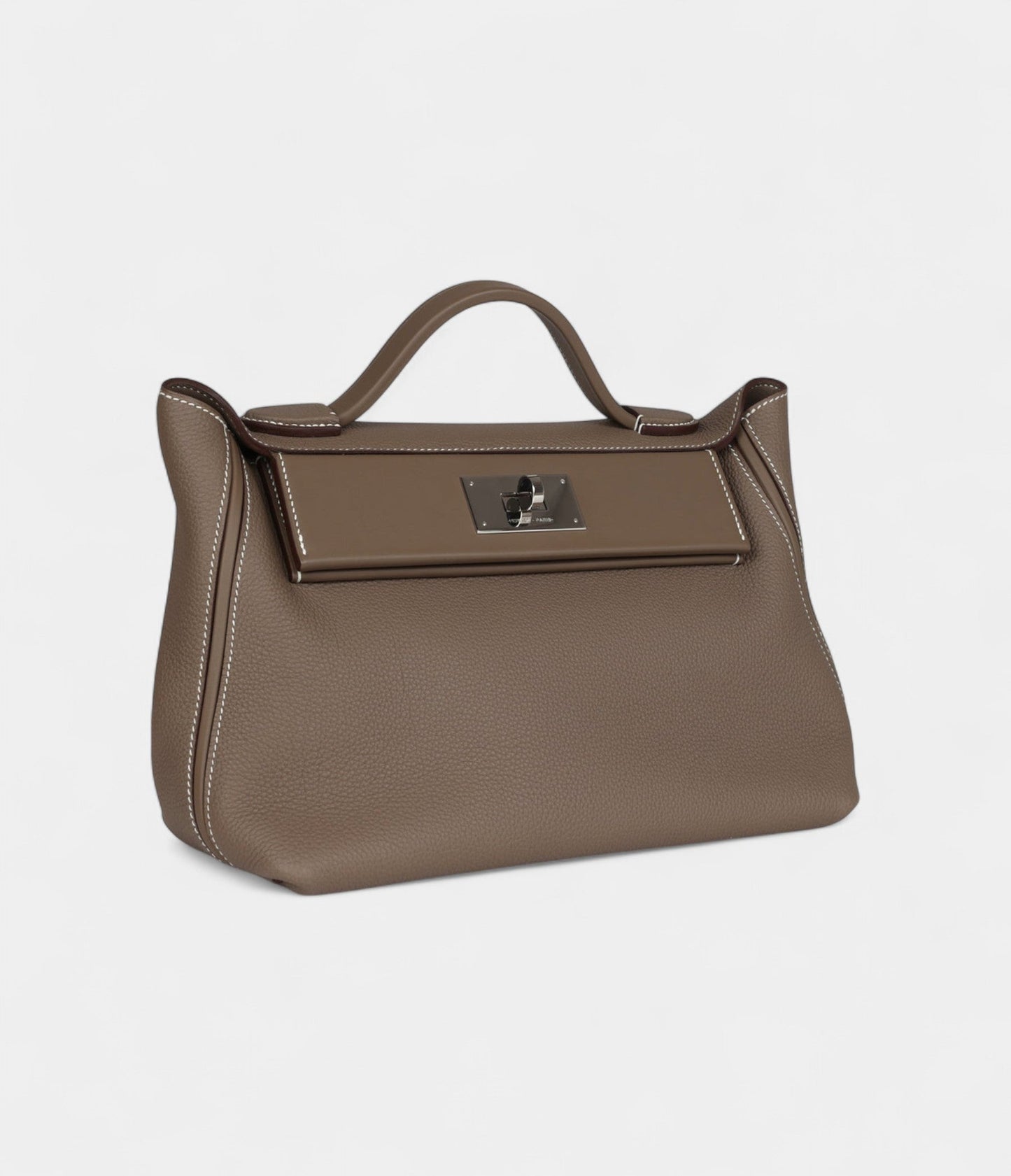 Hermes 24/24 Handmade Etoupe Maurice and Swift Palladium Hardware