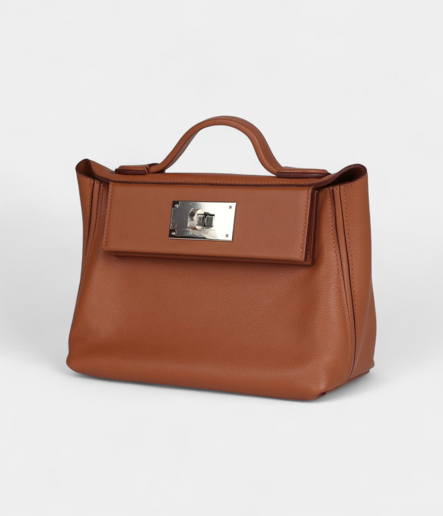Hermes 24/24 Handmade Gold Evercolor and Swift Palladium Hardware
