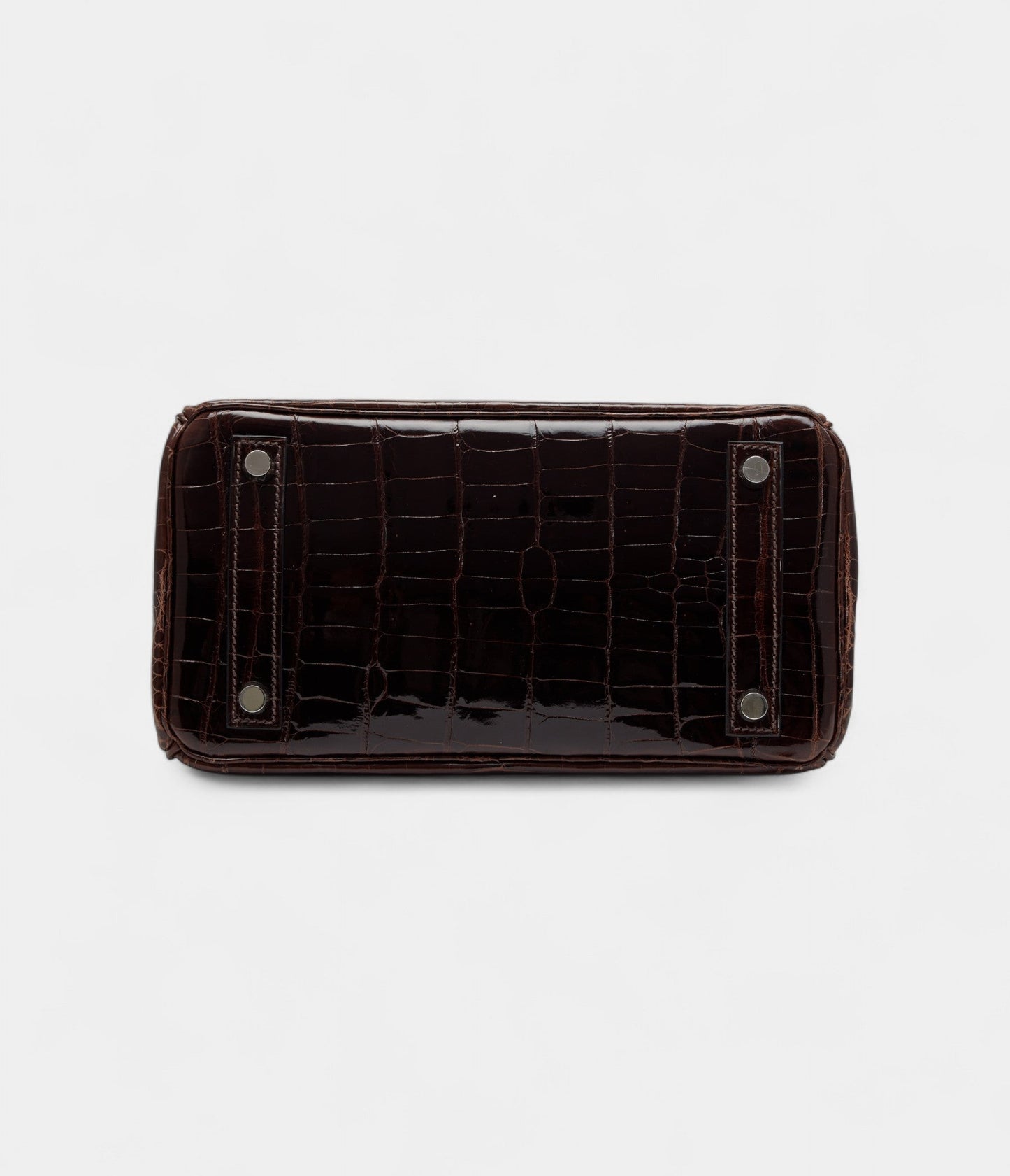 Hermes Cocoan Shiny Niloticus Crocodile Birkin 25 Palladium Hardware