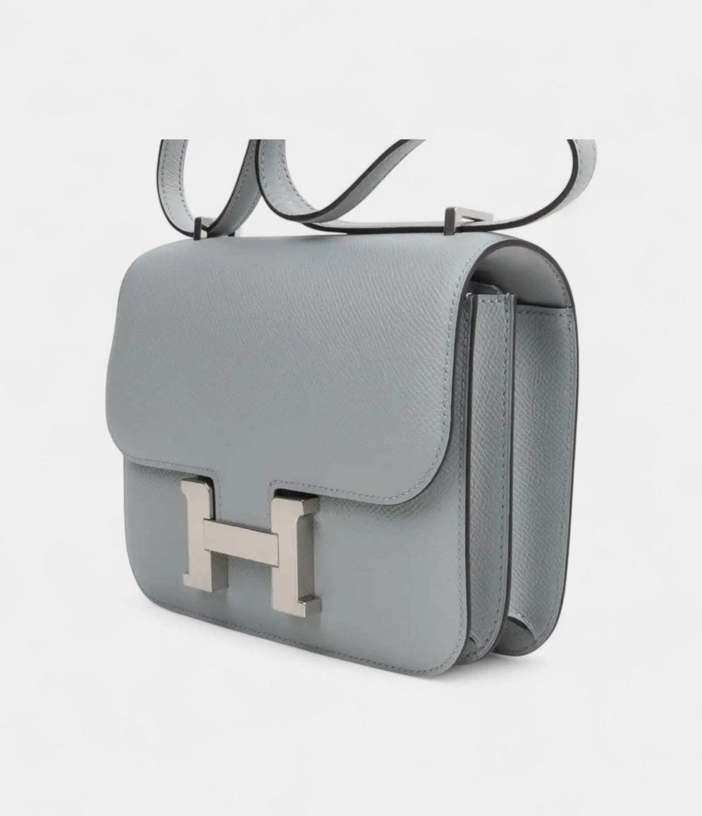 Hermes Constance 18 Bag Blue Glacier Epsom Palladium Hardware New