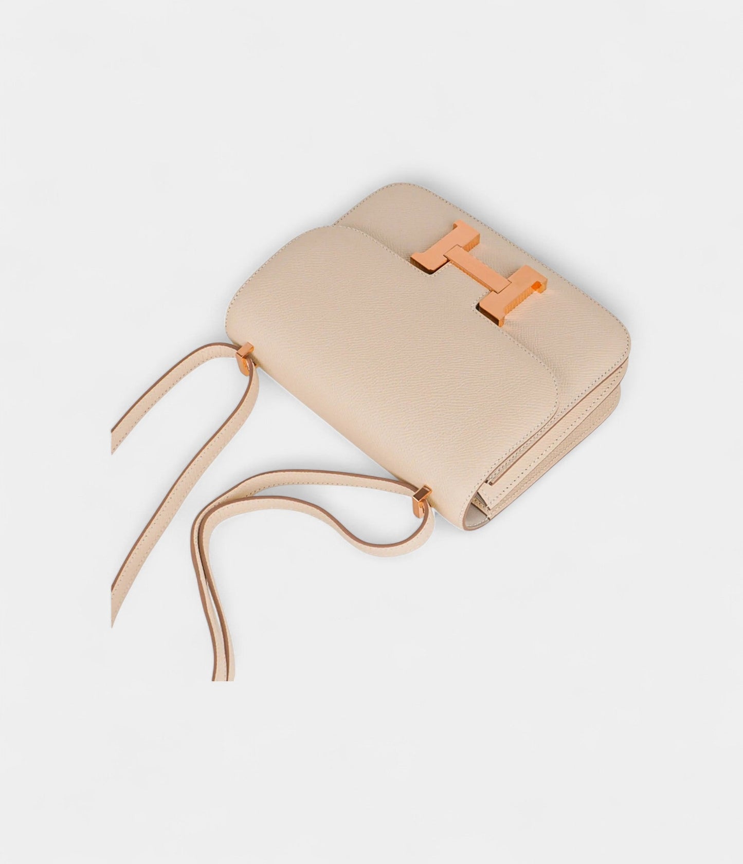 Hermes Constance 18 Bag Craie / Gris Perle Rose Gold Hardware