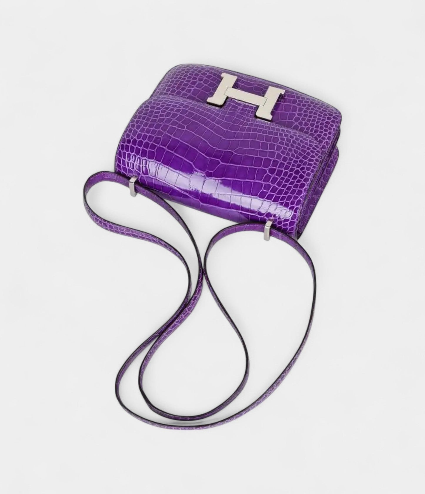 Hermes Constance 18 Bag Rare Ultra Violet Alligator Palladium