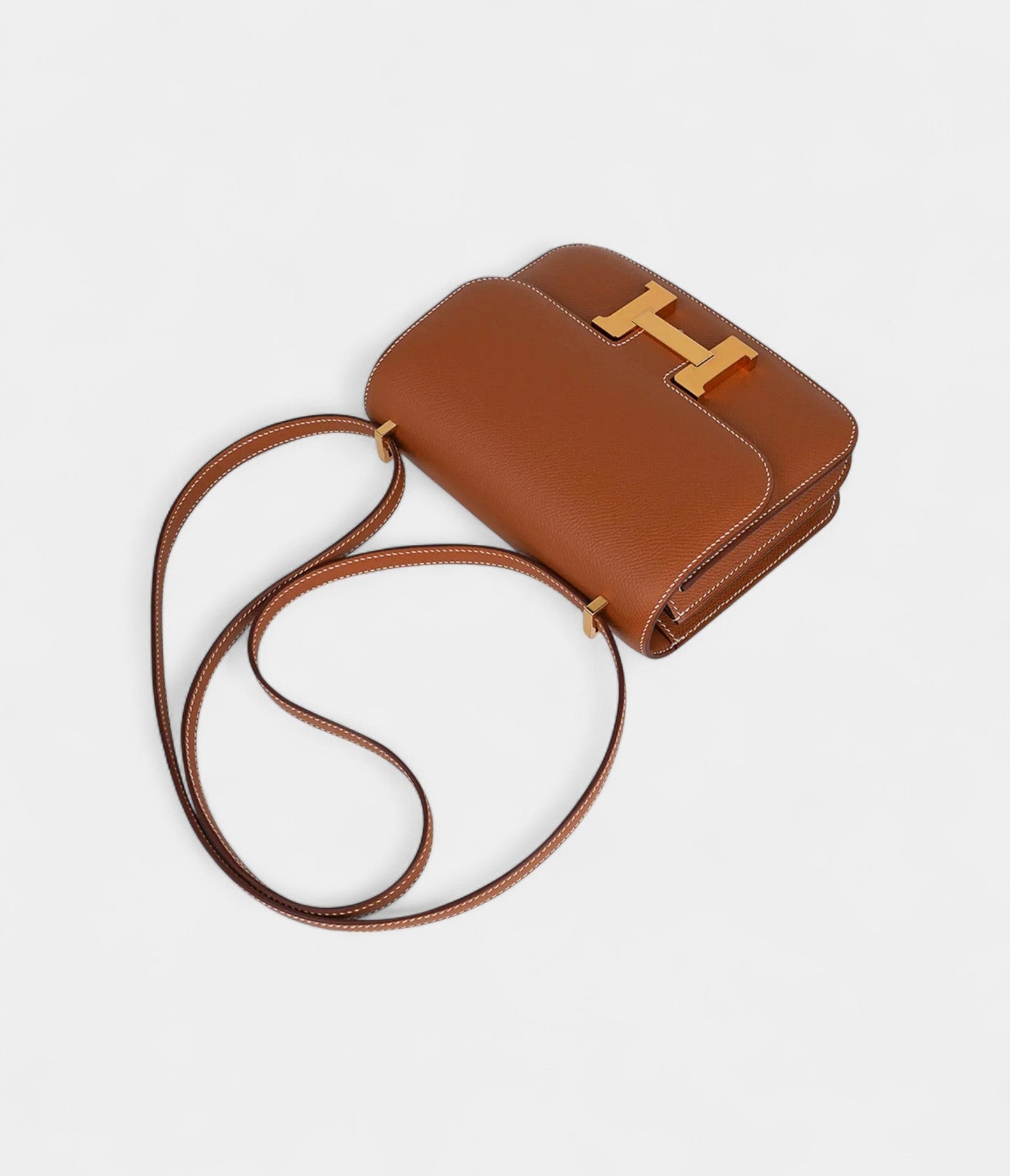 Hermes Constance 18 Mini Bag Gold w/ Gold Hardware Epsom Leather