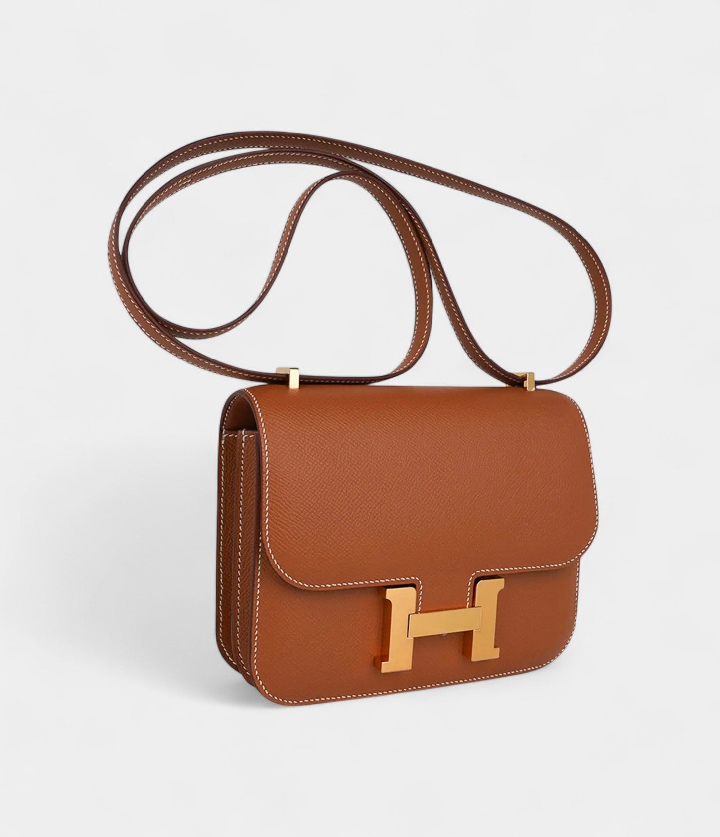 Hermes Constance 18 Mini Bag Gold w/ Gold Hardware Epsom Leather
