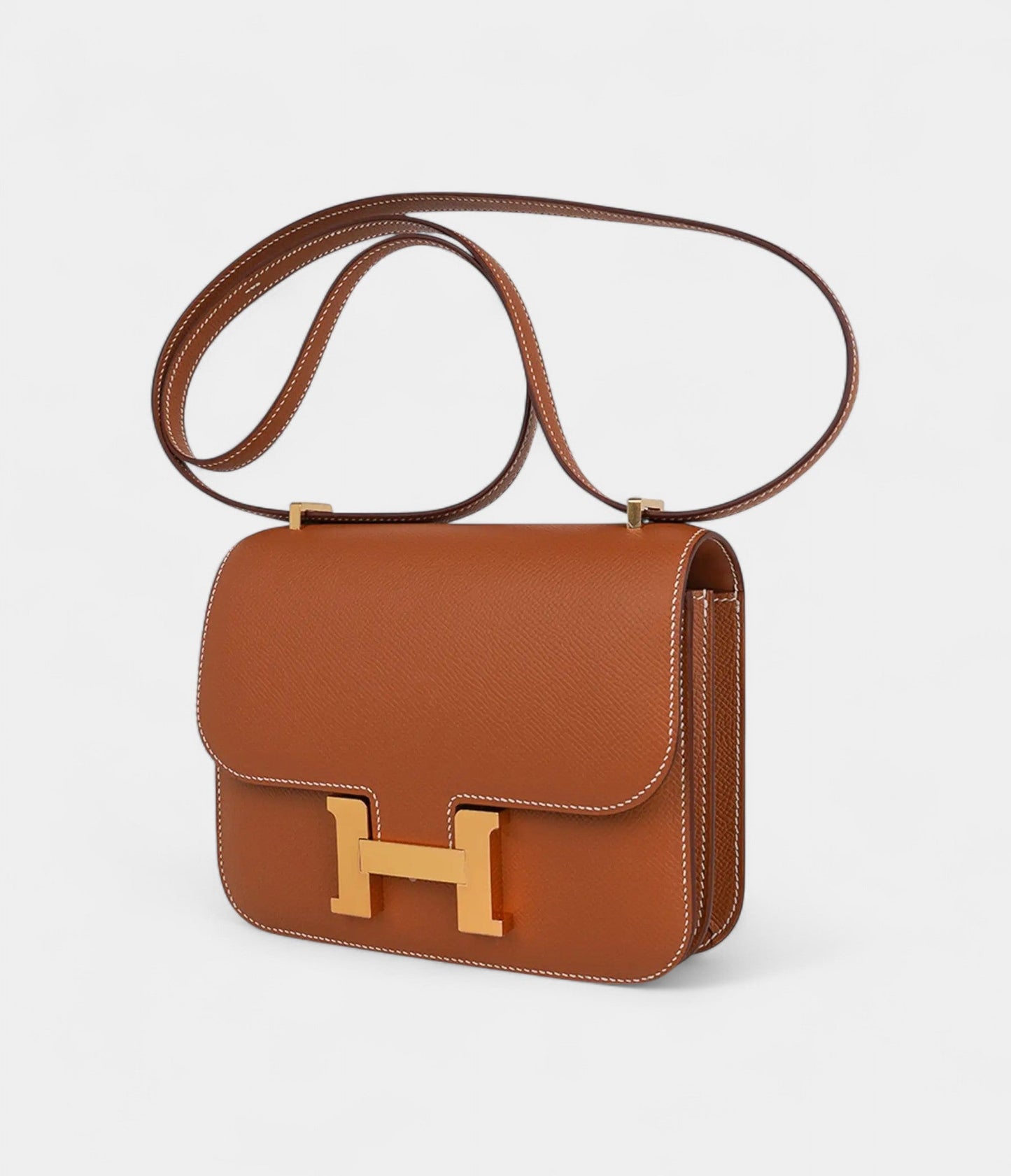 Hermes Constance 18 Mini Bag Gold w/ Gold Hardware Epsom Leather