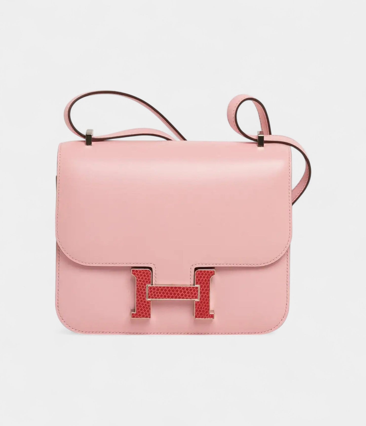 Hermes Constance 18 Mini Bag Rose Sakura Tadelakt Bougainvillea Lizard Buckle