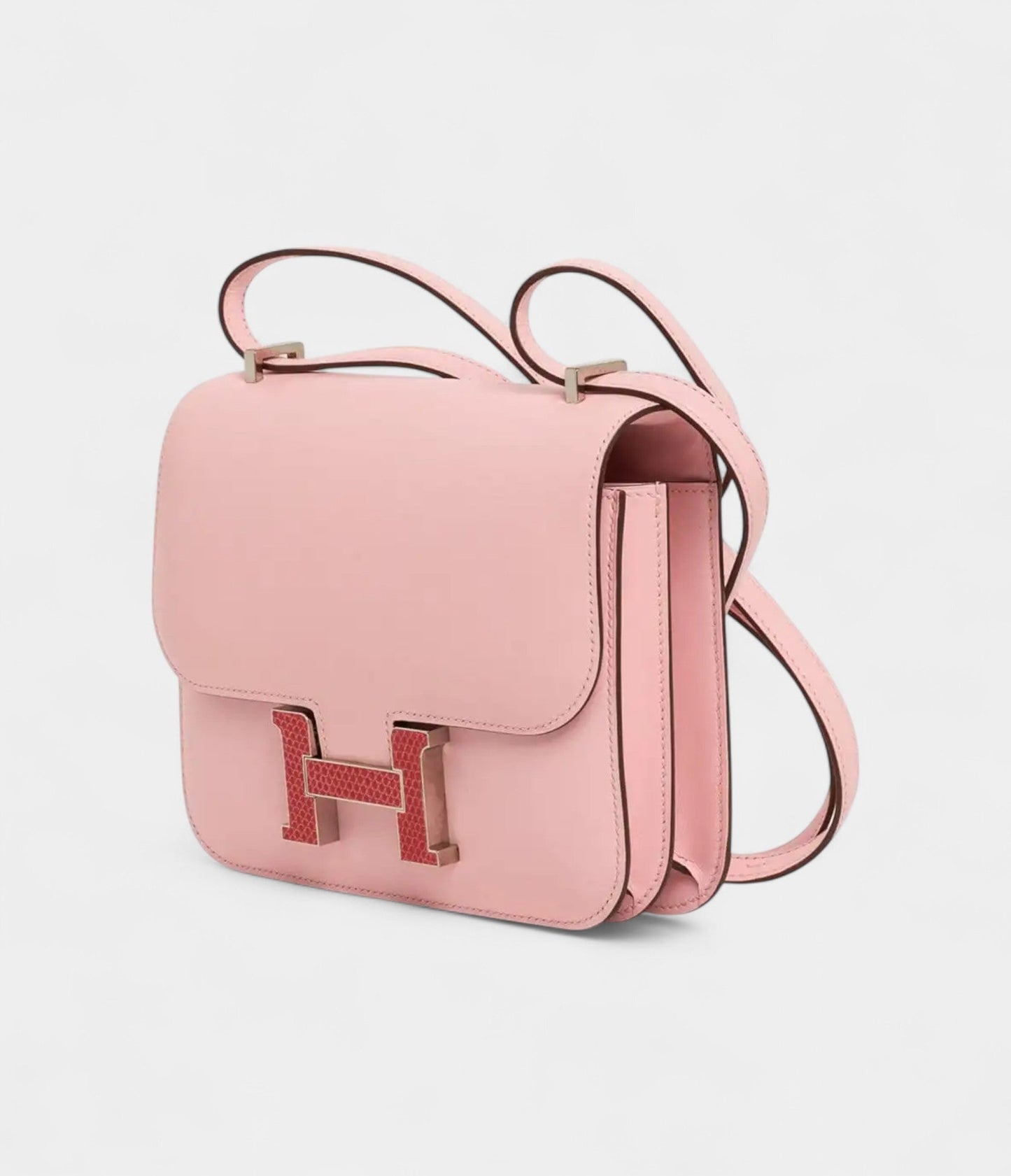 Hermes Constance 18 Mini Bag Rose Sakura Tadelakt Bougainvillea Lizard Buckle