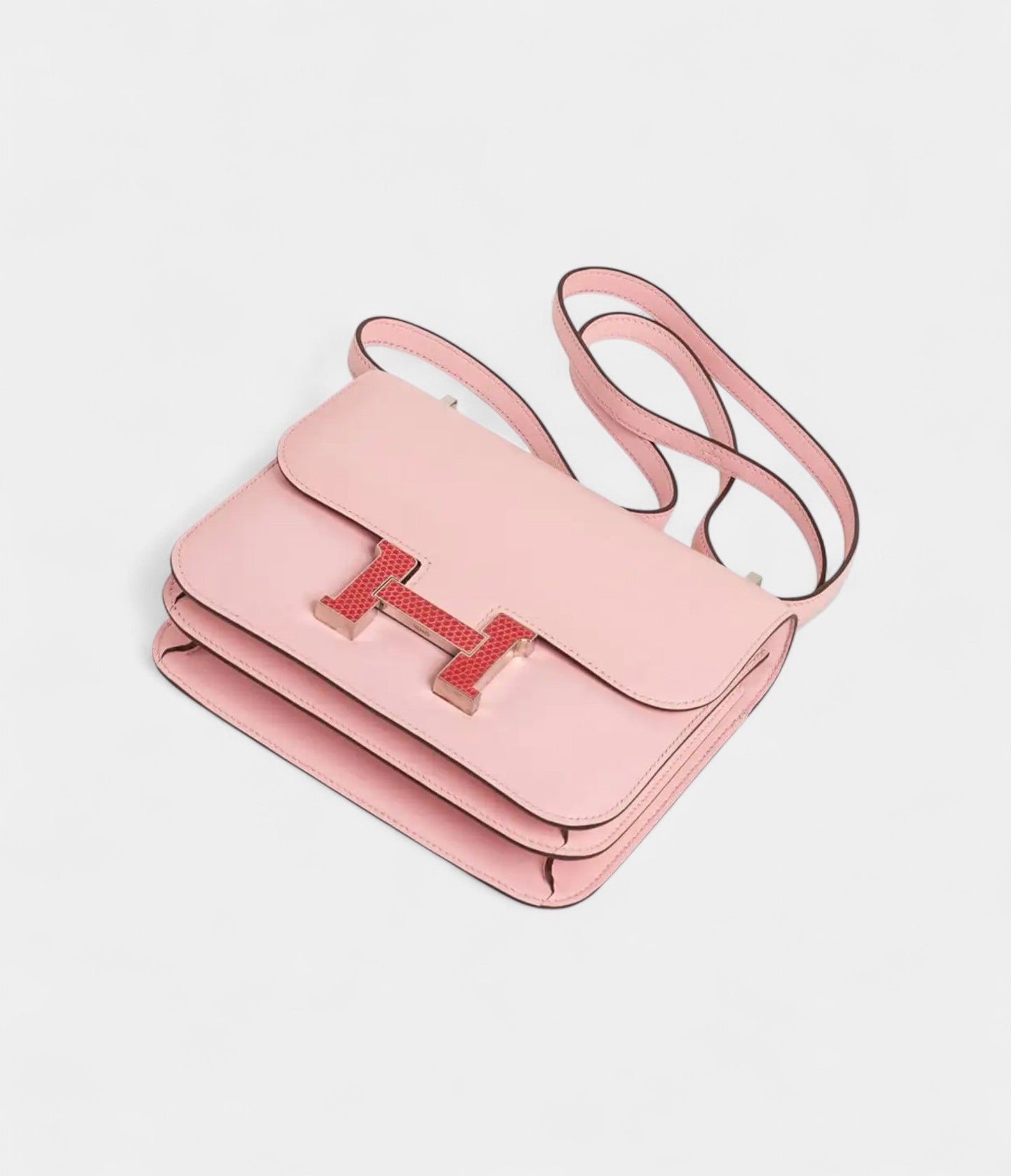 Hermes Constance 18 Mini Bag Rose Sakura Tadelakt Bougainvillea Lizard Buckle