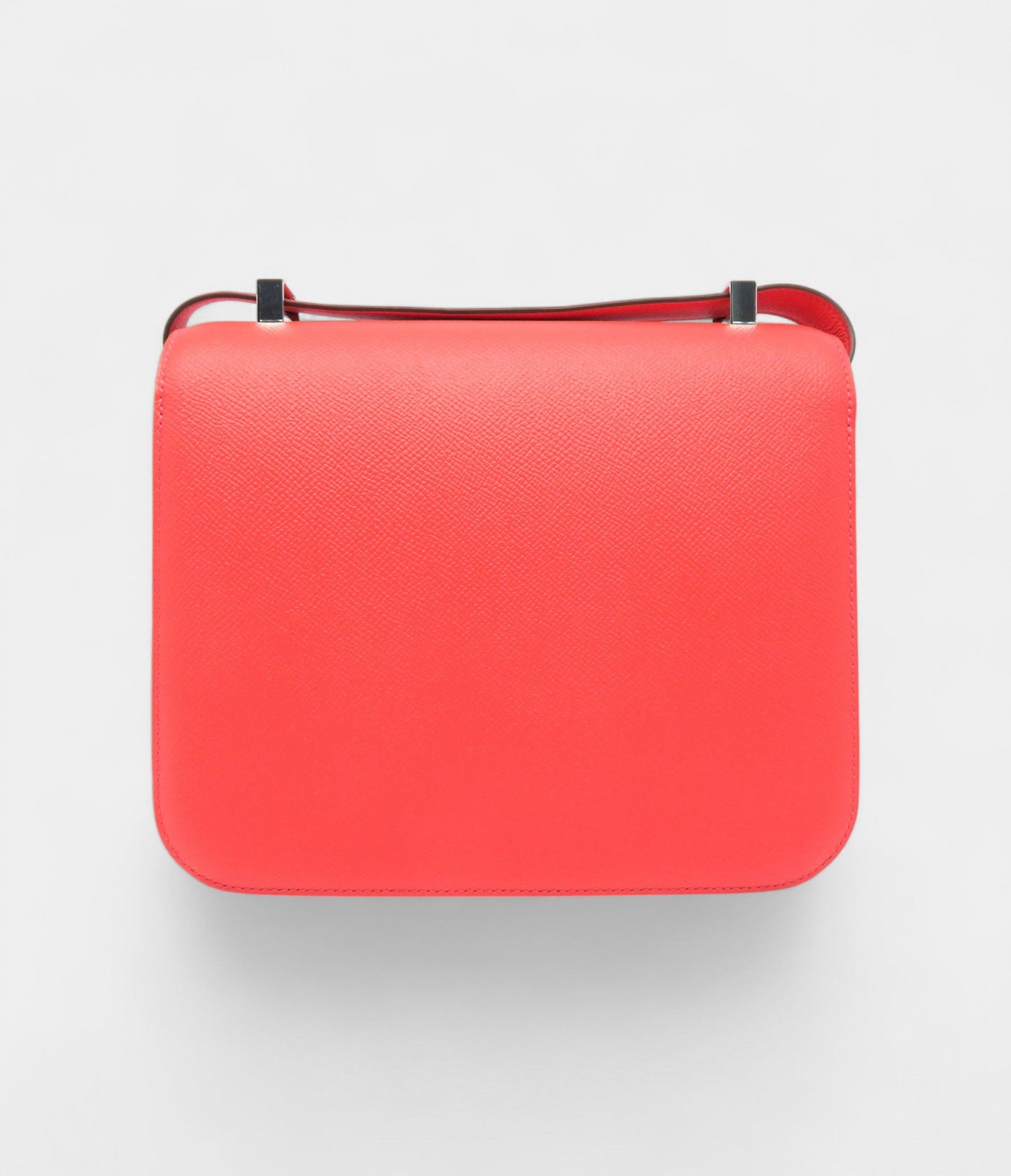 Hermes Constance 24 Rouge Tomate Veau Epsom Leather Silver Metal Shoulder Bag
