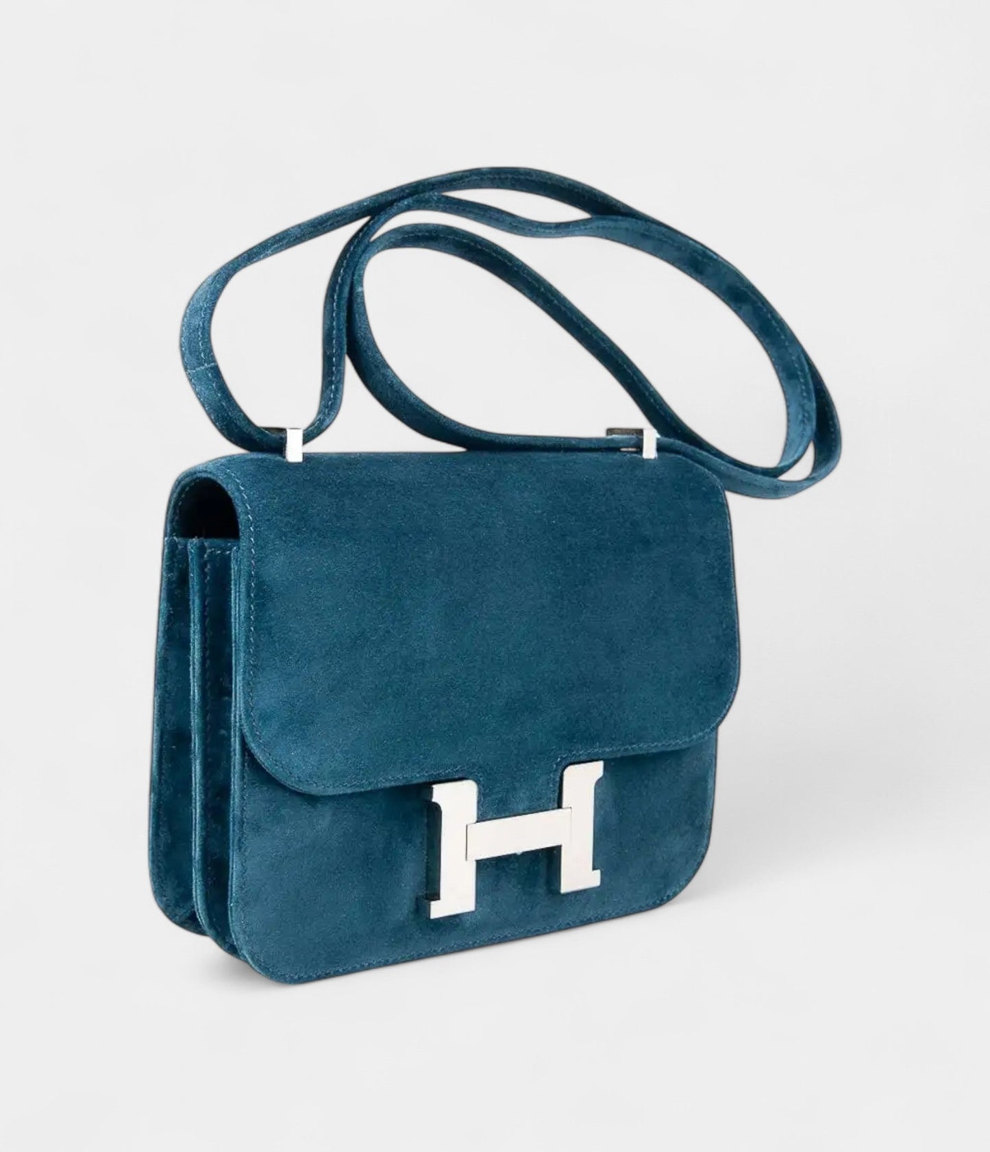 Hermes Constance Bag 18 Blue Ocean Doblis Palladium Limited Edition