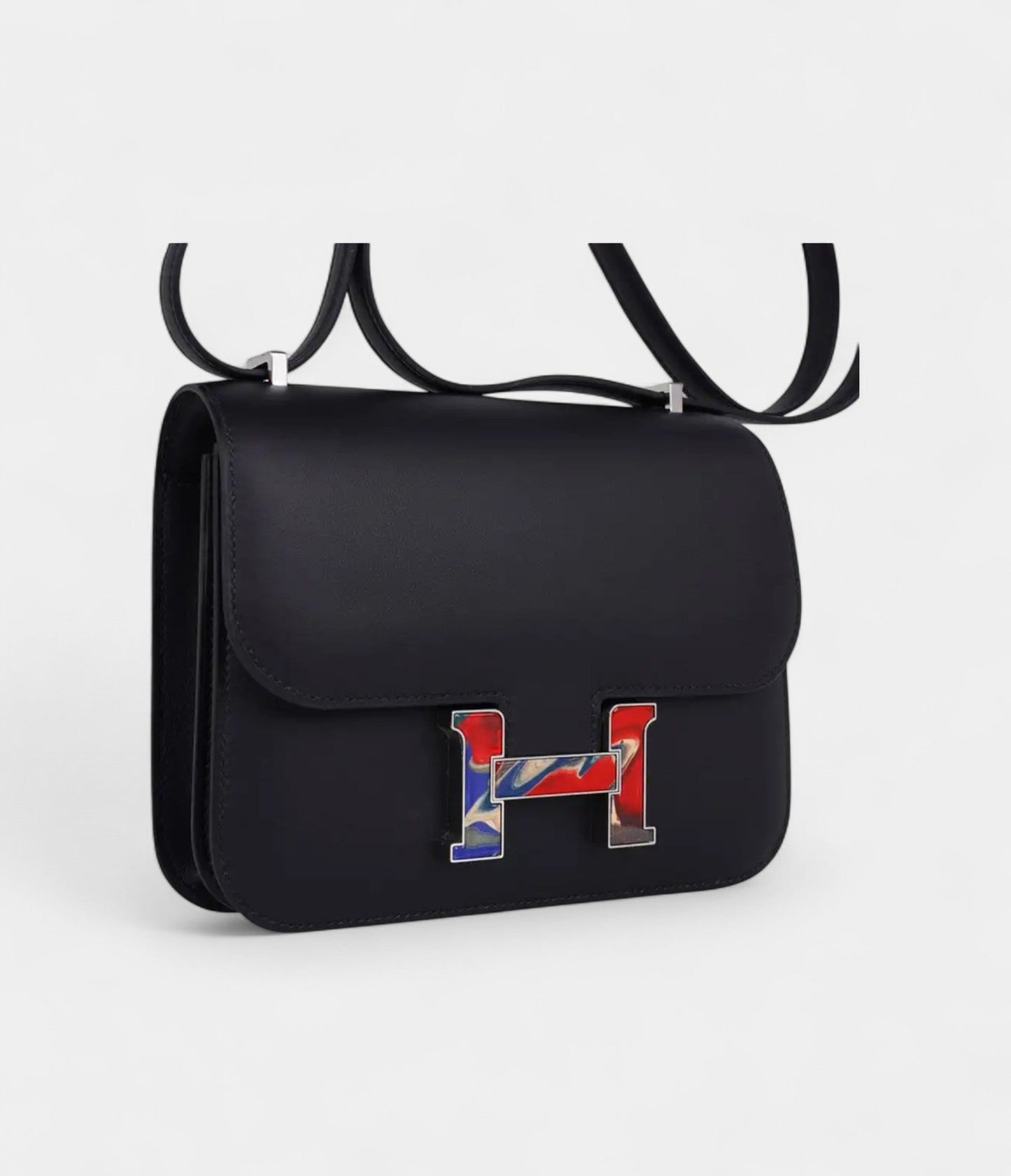 Hermes Constance Bag 18 Marbled Buckle Black Swift Limited Edition New / Box