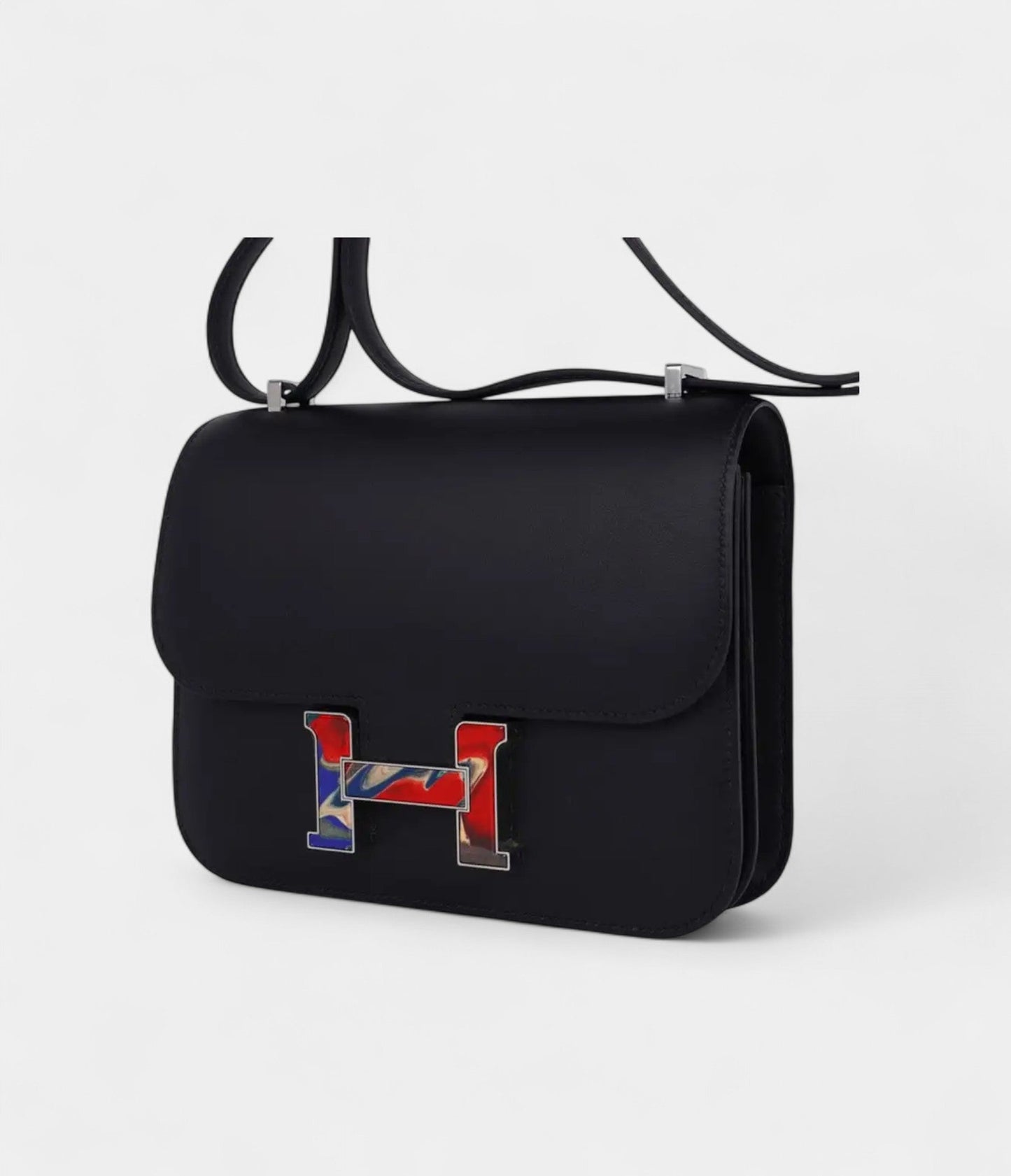 Hermes Constance Bag 18 Marbled Buckle Black Swift Limited Edition New / Box
