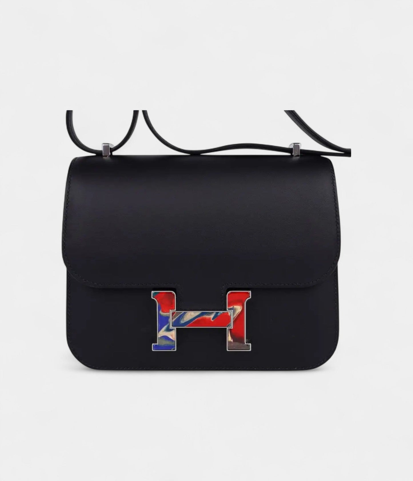 Hermes Constance Bag 18 Marbled Buckle Black Swift Limited Edition New / Box