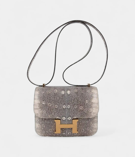 Hermes Constance Bag 18 Ombre Lizard Gold Hardware