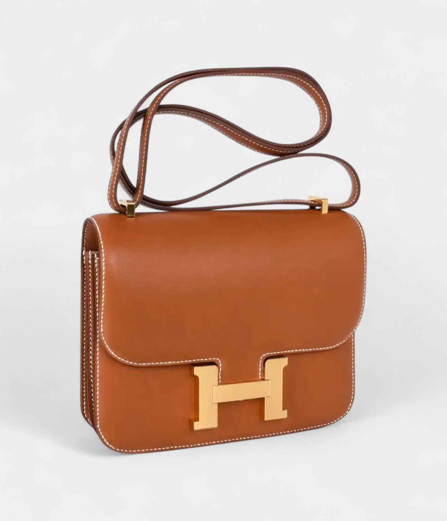 Hermes Constance Bag 18 Rare Fauve Barenia Leather Gold Hardware