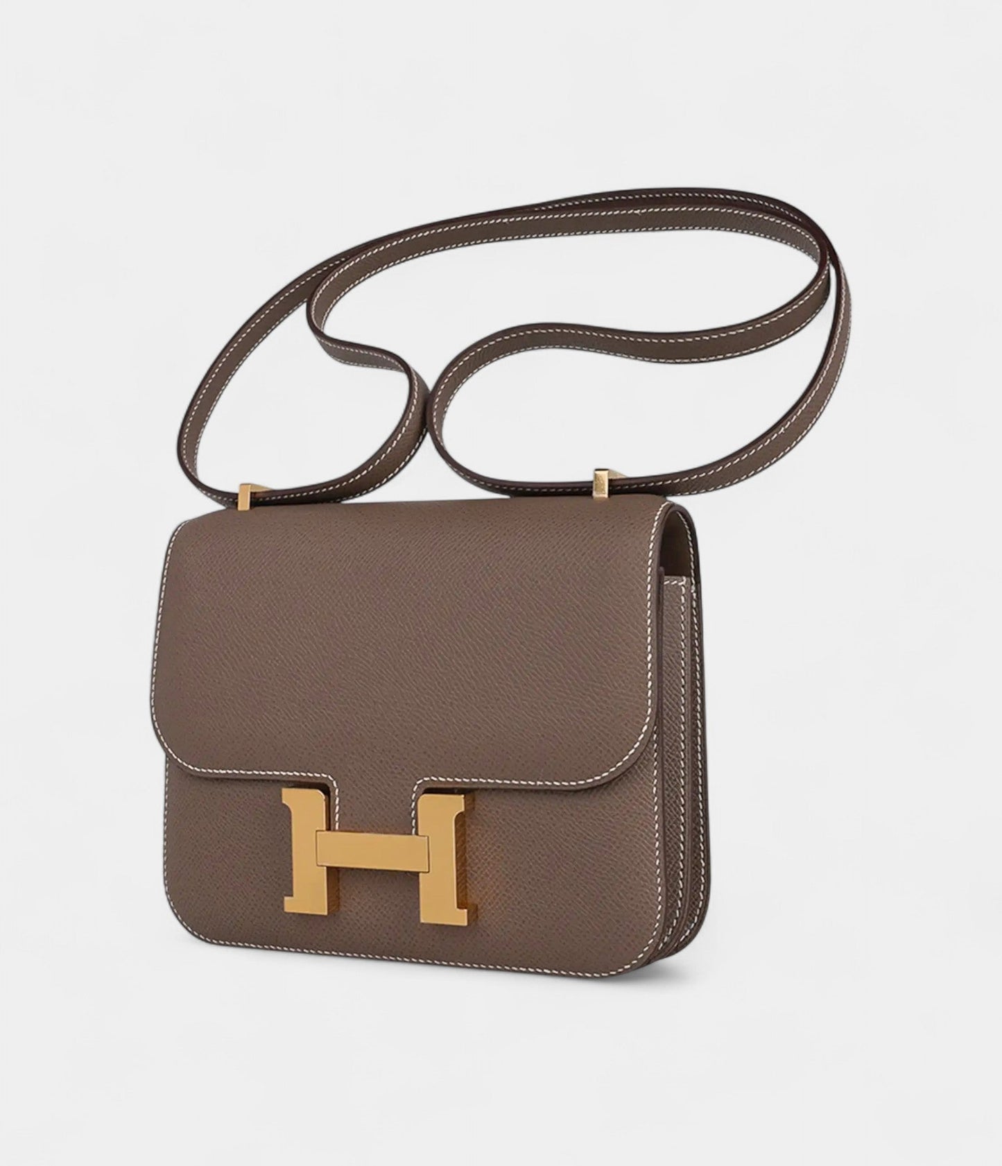 Hermes Constance Mini 18 Bag Etoupe Gold Hardware Epsom Leather