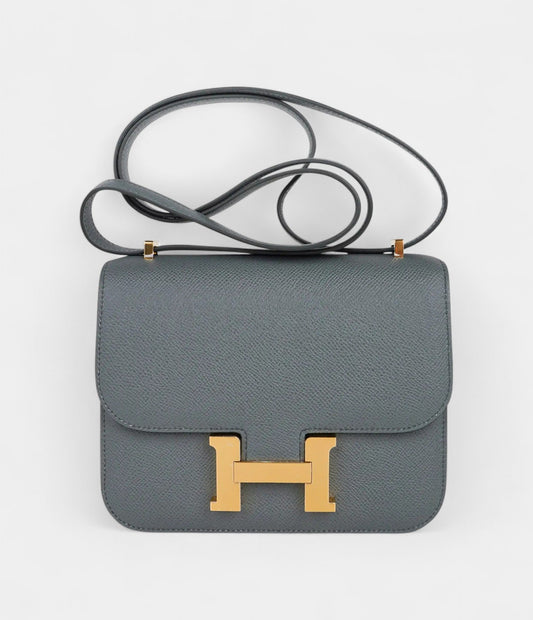 Hermes Constance Mini 18 Bag Vert Amande Gold Hardware Epsom Leather
