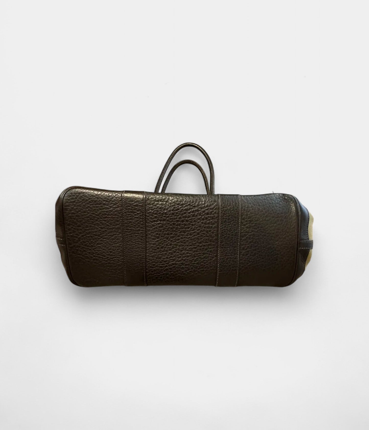 Hermes Garden Party Khaki leather tote Bag