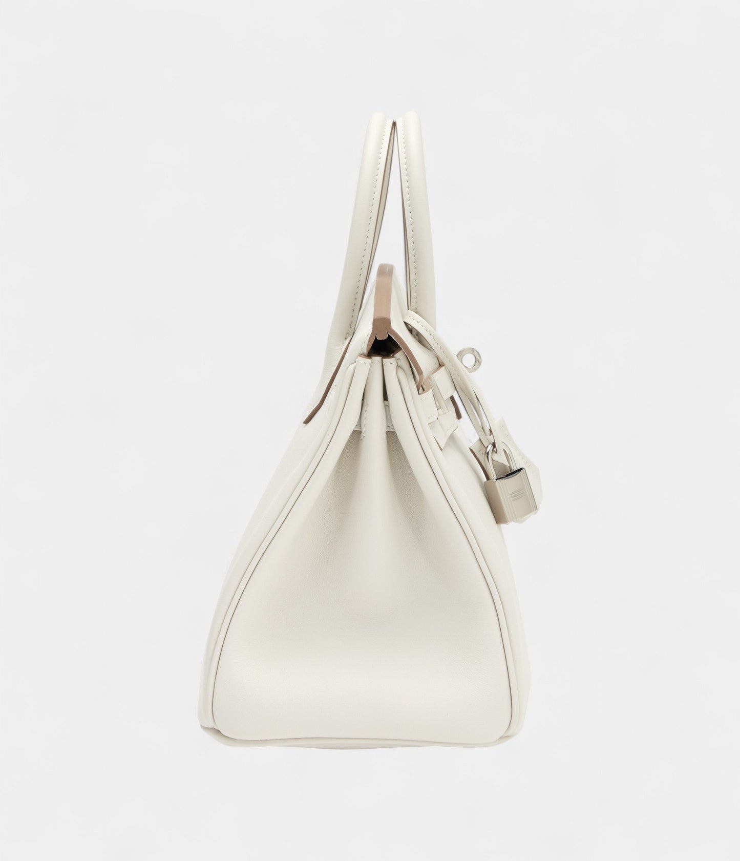 Hermes Gris Pale Swift Birkin 25 Palladium Hardware