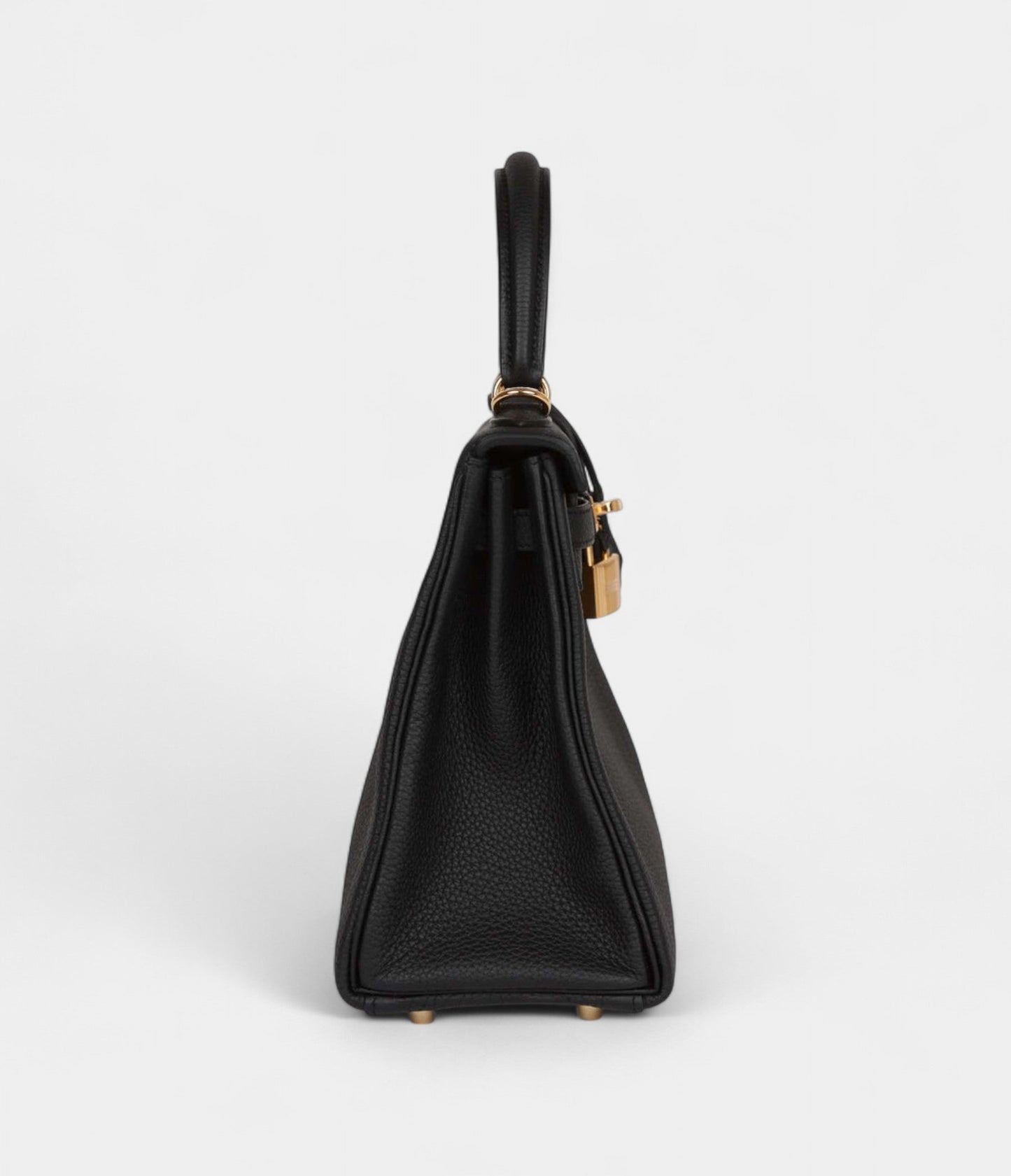 Hermes Kelly 25 Black Togo Gold Hardware
