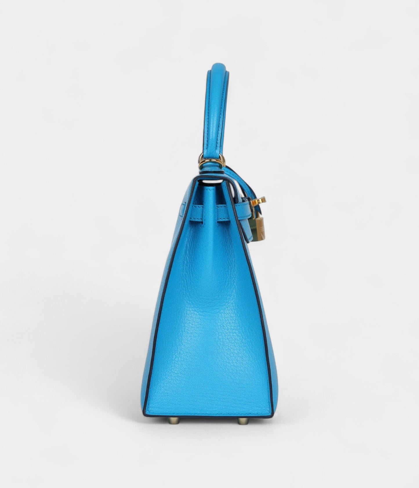 Hermes Kelly 25 Bleu Frida Chevre Gold Hardware