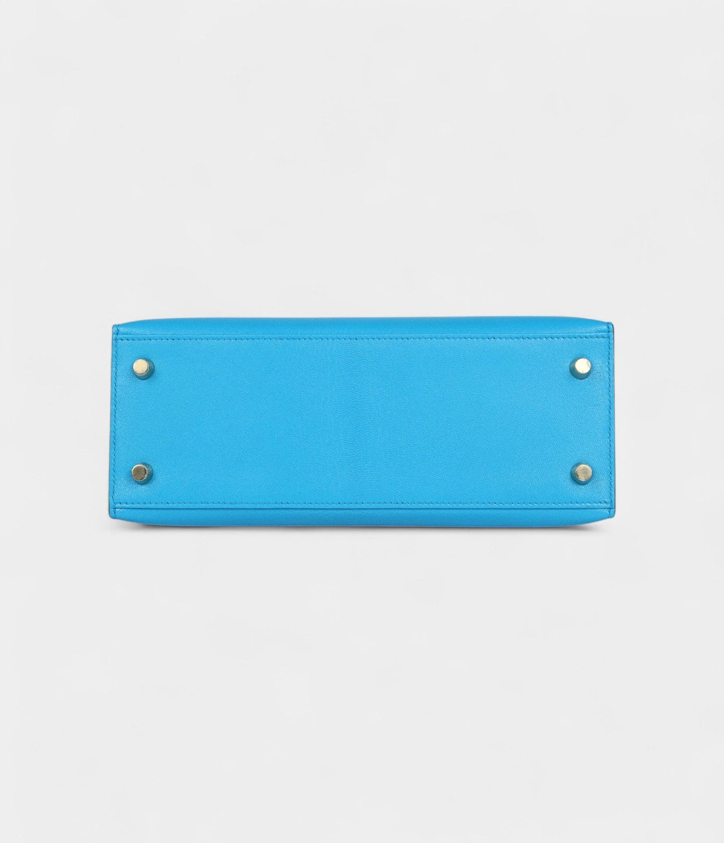 Hermes Kelly 25 Bleu Frida Chevre Gold Hardware
