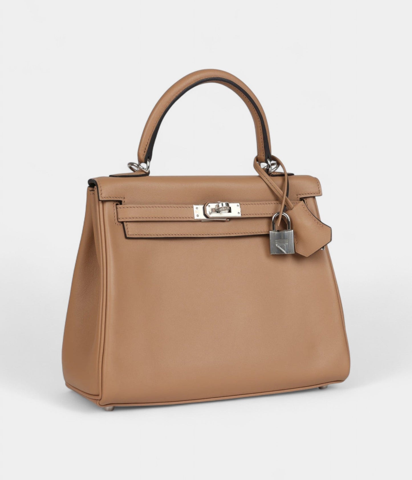 Hermes Kelly 25 Chai Swift Palladium Hardware