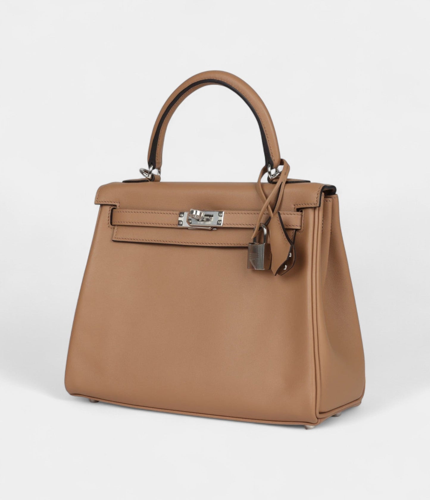 Hermes Kelly 25 Chai Swift Palladium Hardware