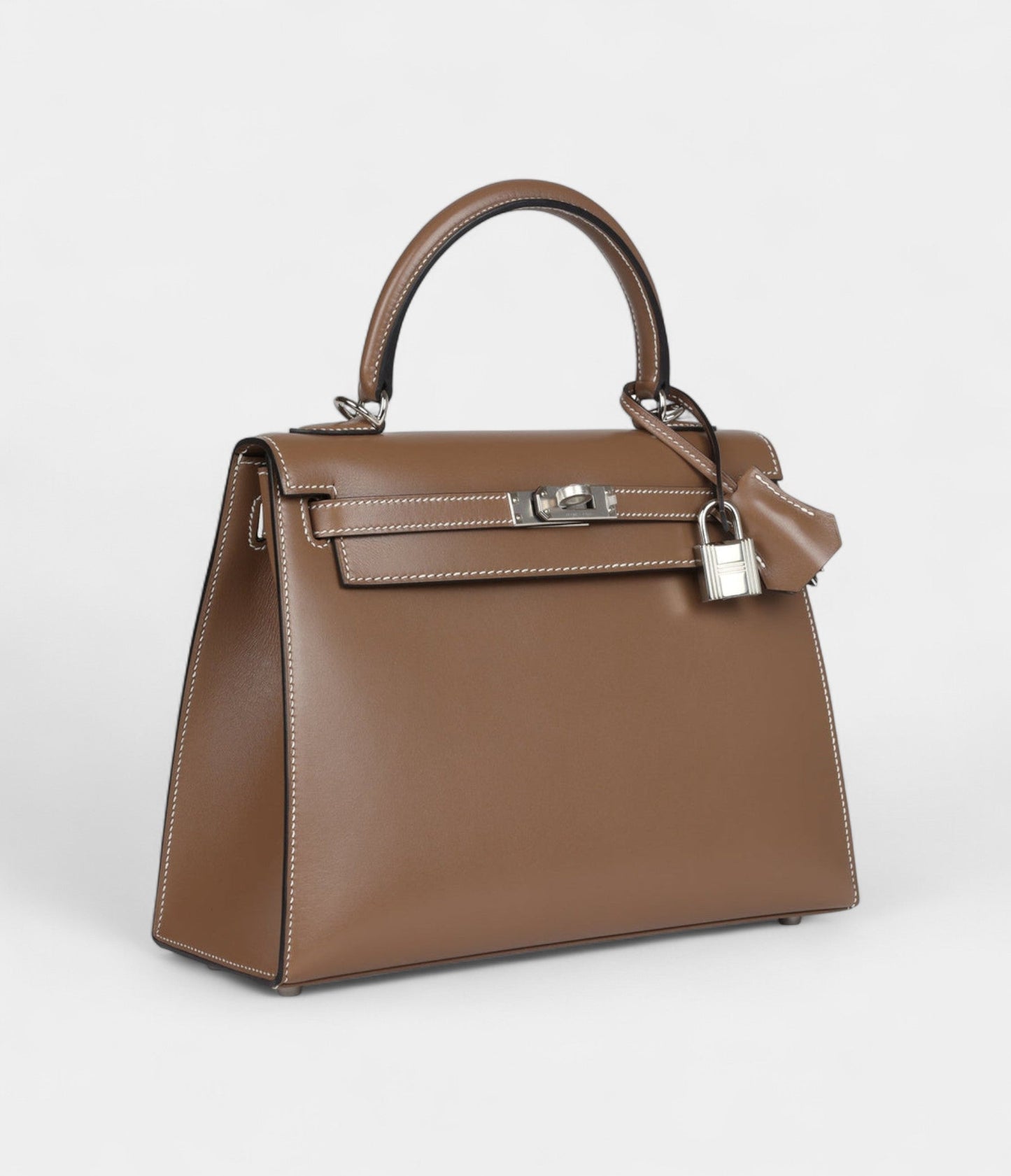 Hermes Kelly 25 Etoupe Tadelakt Palladium Hardware