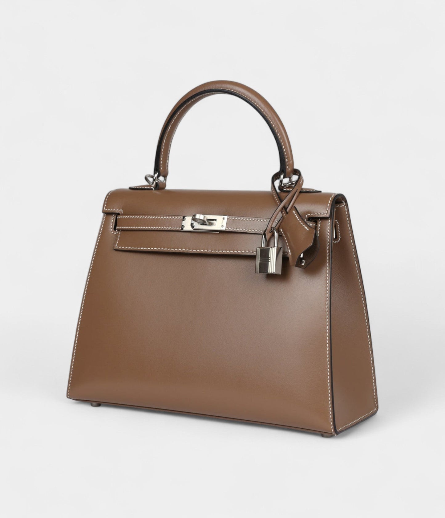 Hermes Kelly 25 Etoupe Tadelakt Palladium Hardware