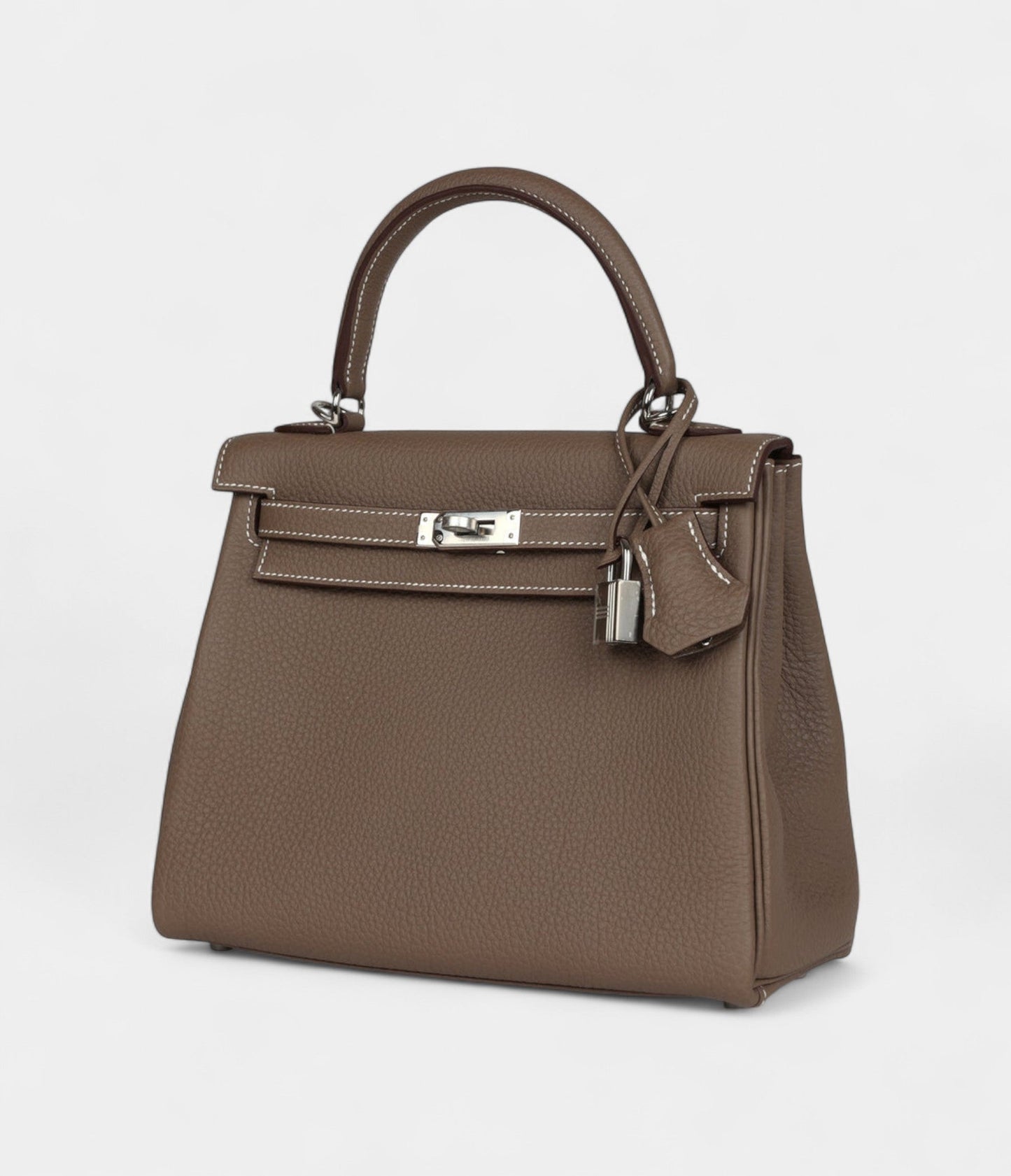 Hermes Kelly 25 Etoupe Togo Palladium Hardware