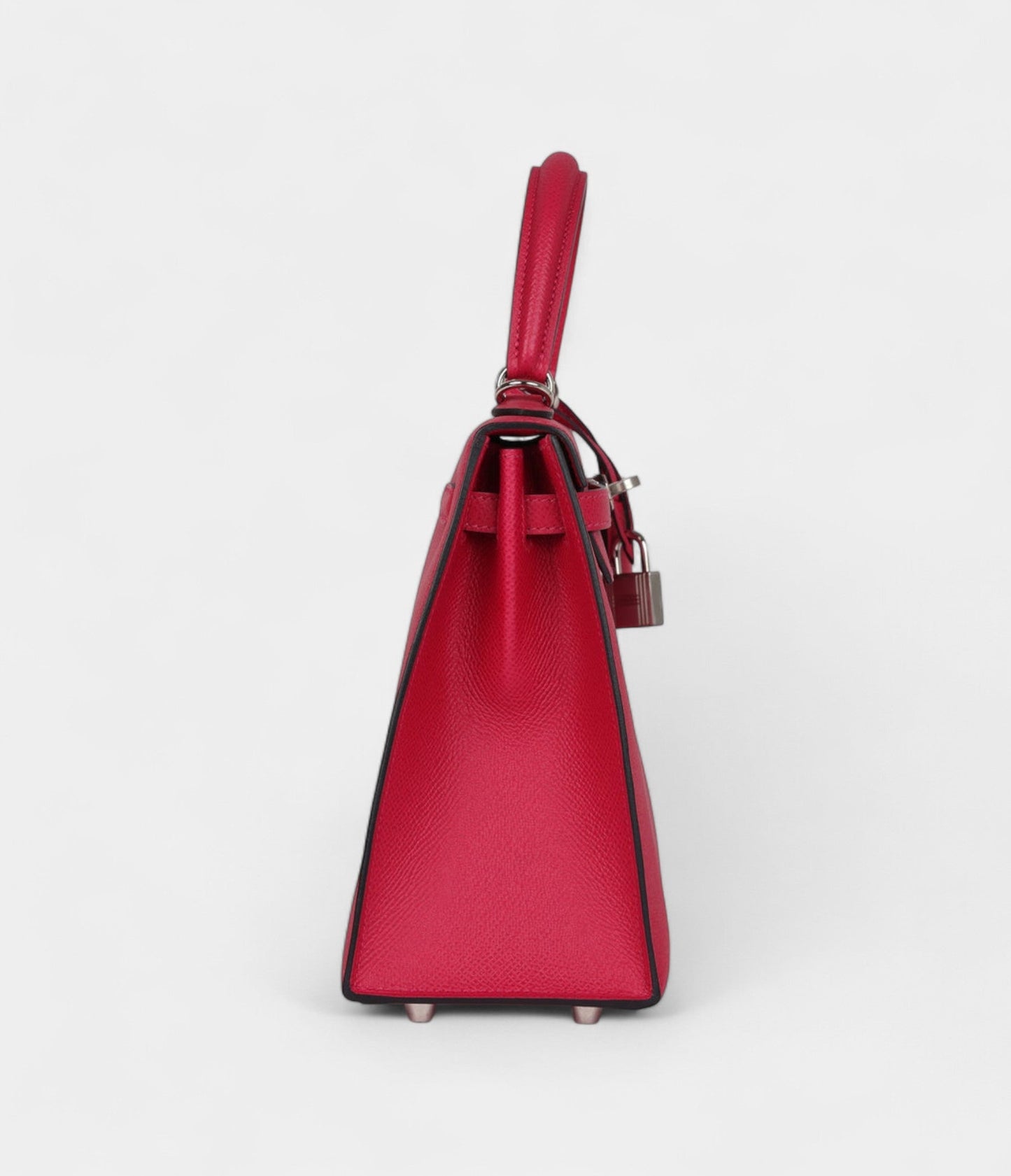 Hermes Kelly 25 Framboise Verso Epsom Palladium Hardware