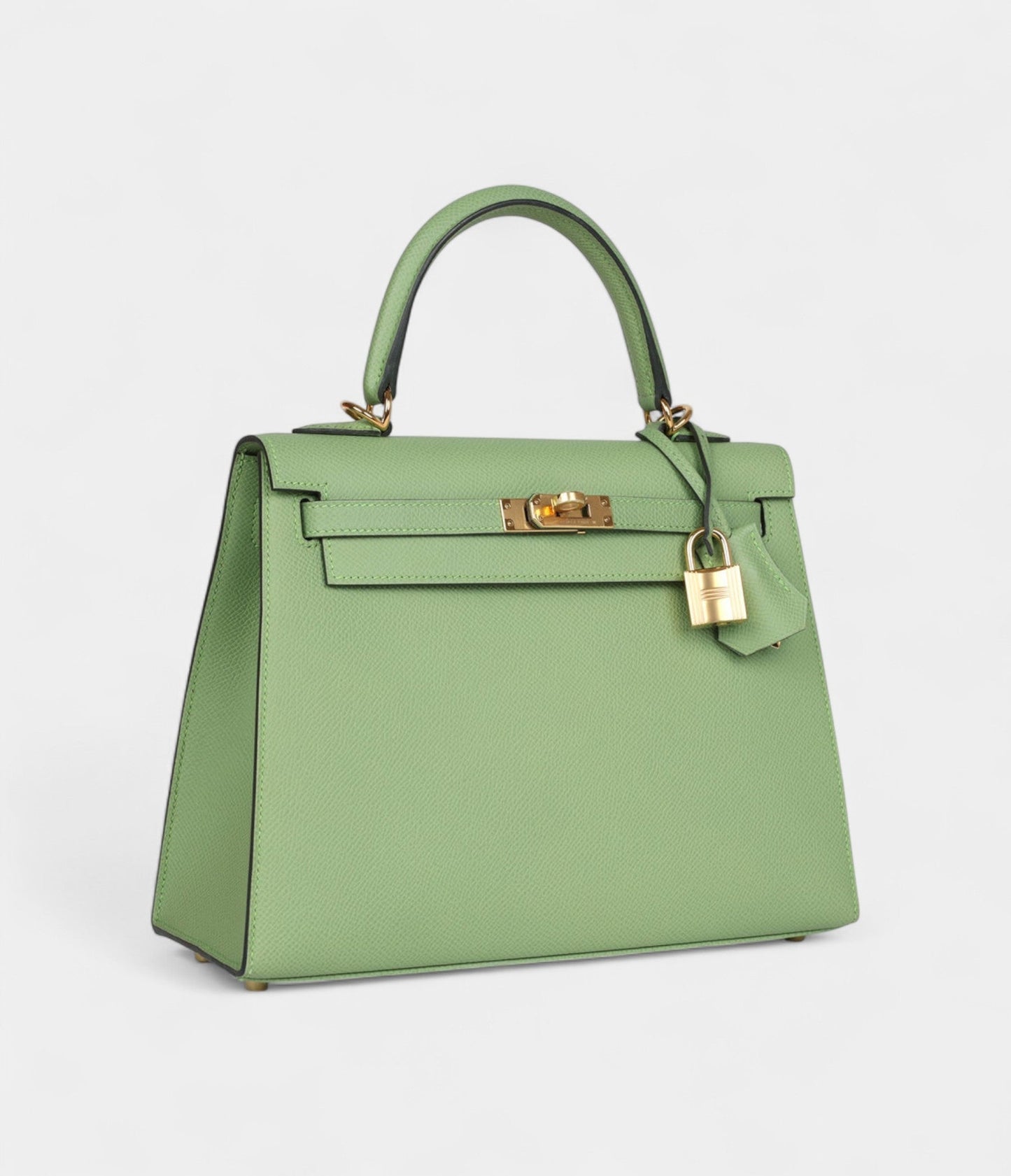 Hermes Kelly 25 Green Criquet Epsom Gold Hardware