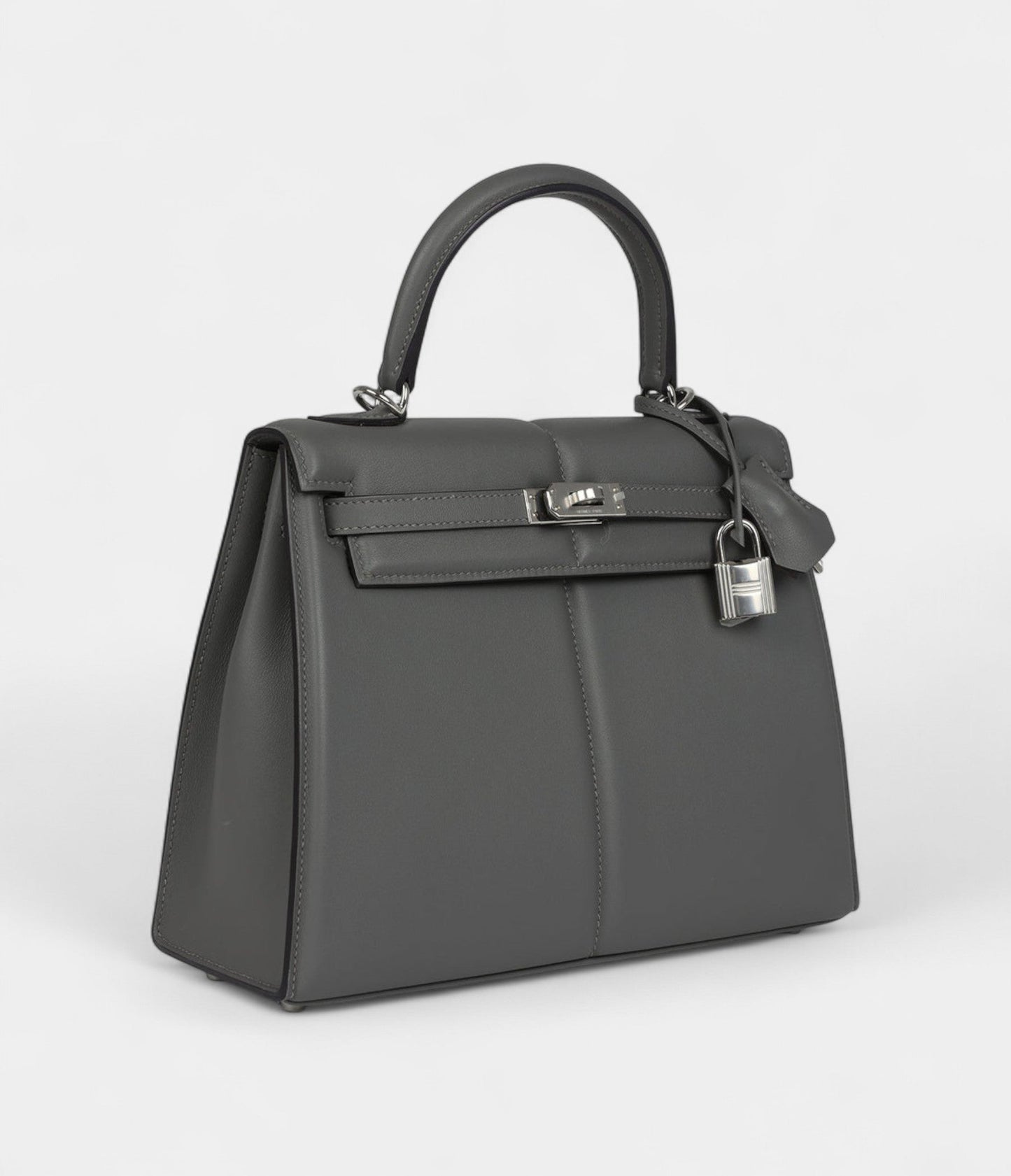 Hermes Kelly 25 Gris Meyer Swift Palladium Hardware