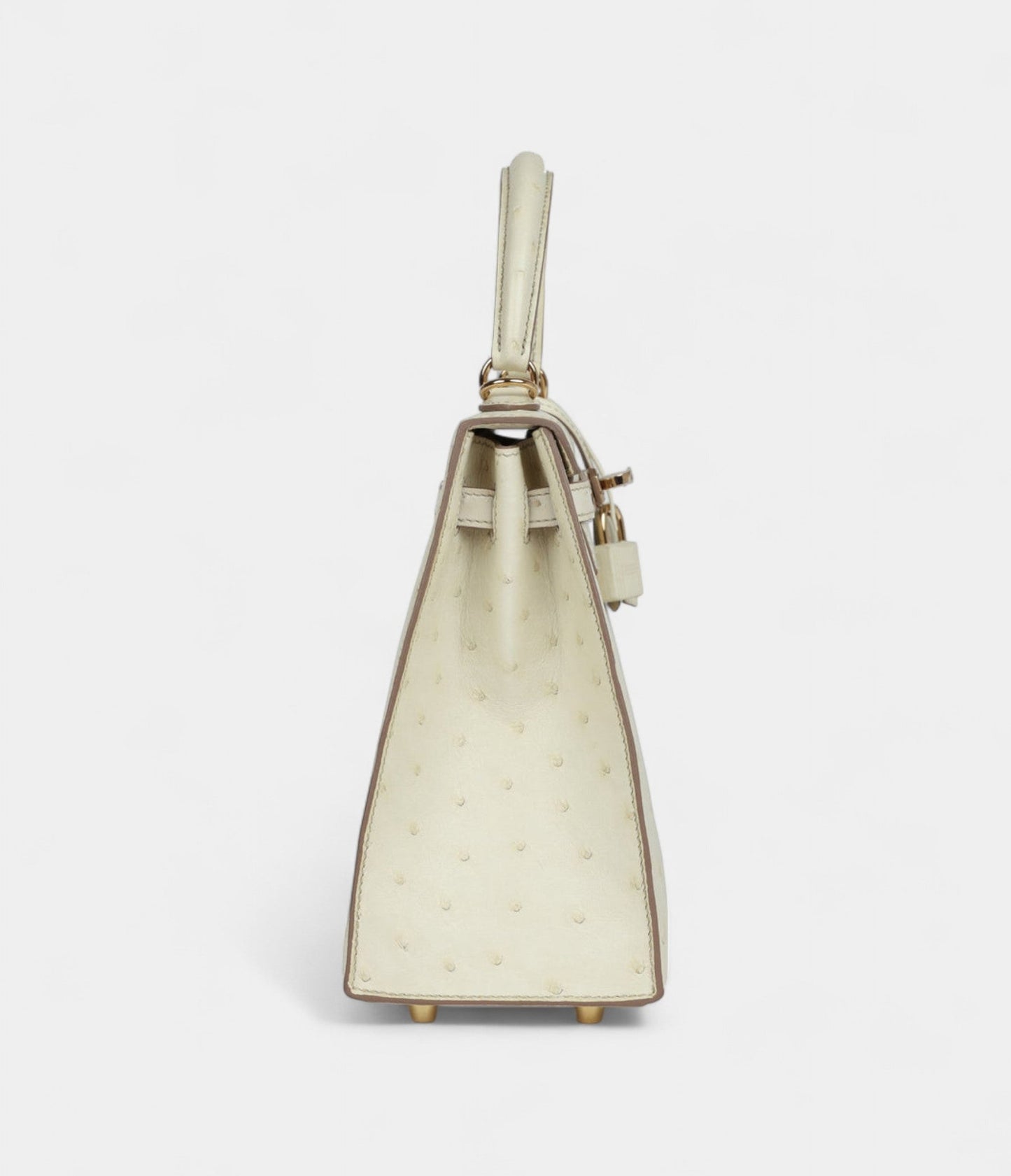 Hermes Kelly 25 Nata Verso Ostrich Permabrass Hardware