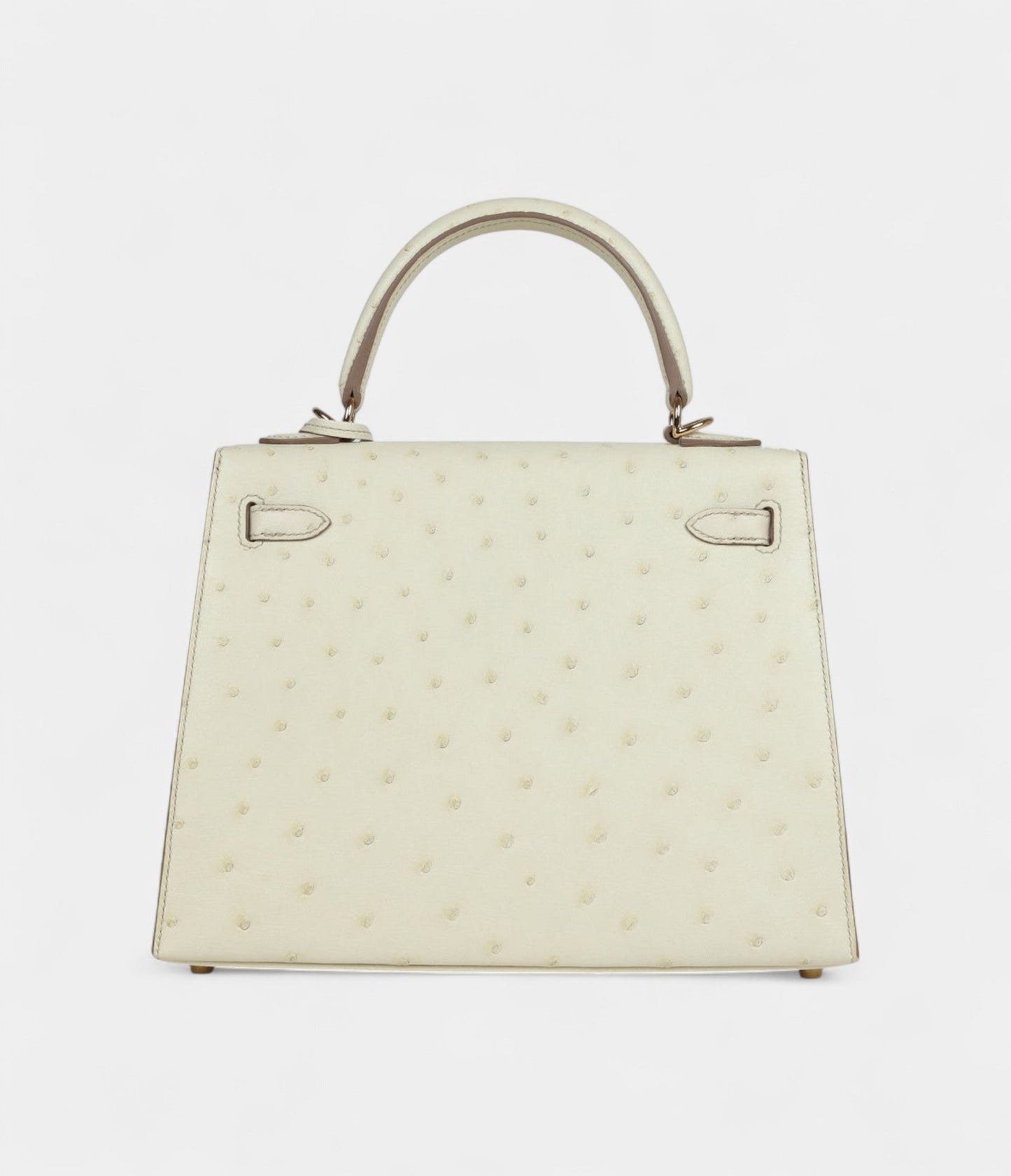 Hermes Kelly 25 Nata Verso Ostrich Permabrass Hardware