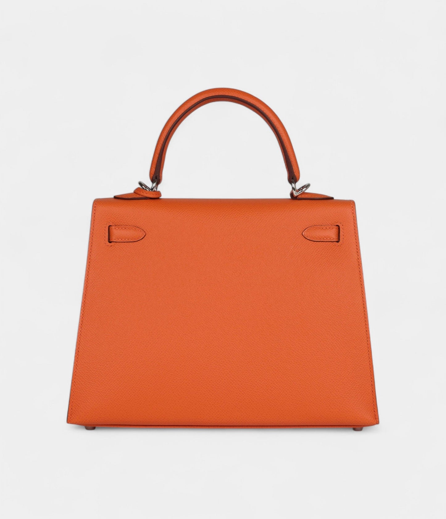 Hermes Kelly 25 Orange Epsom Palladium Hardware