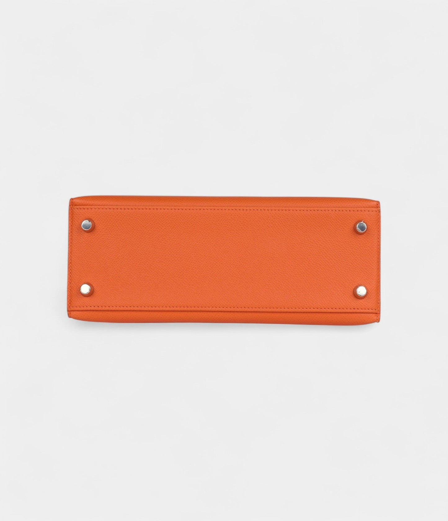 Hermes Kelly 25 Orange Epsom Palladium Hardware