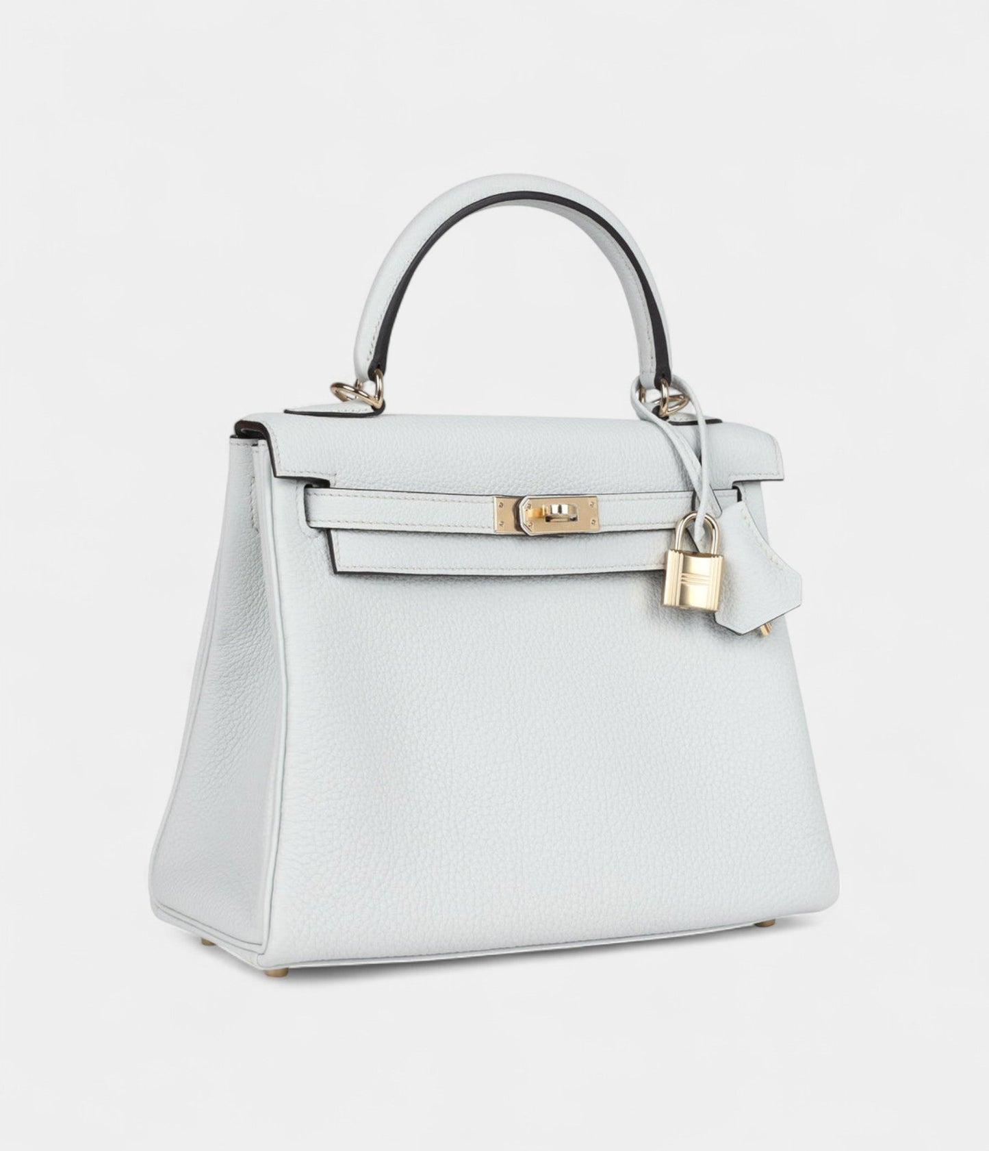 Hermes Kelly 25 Platinum Grey Togo Permabrass Hardware