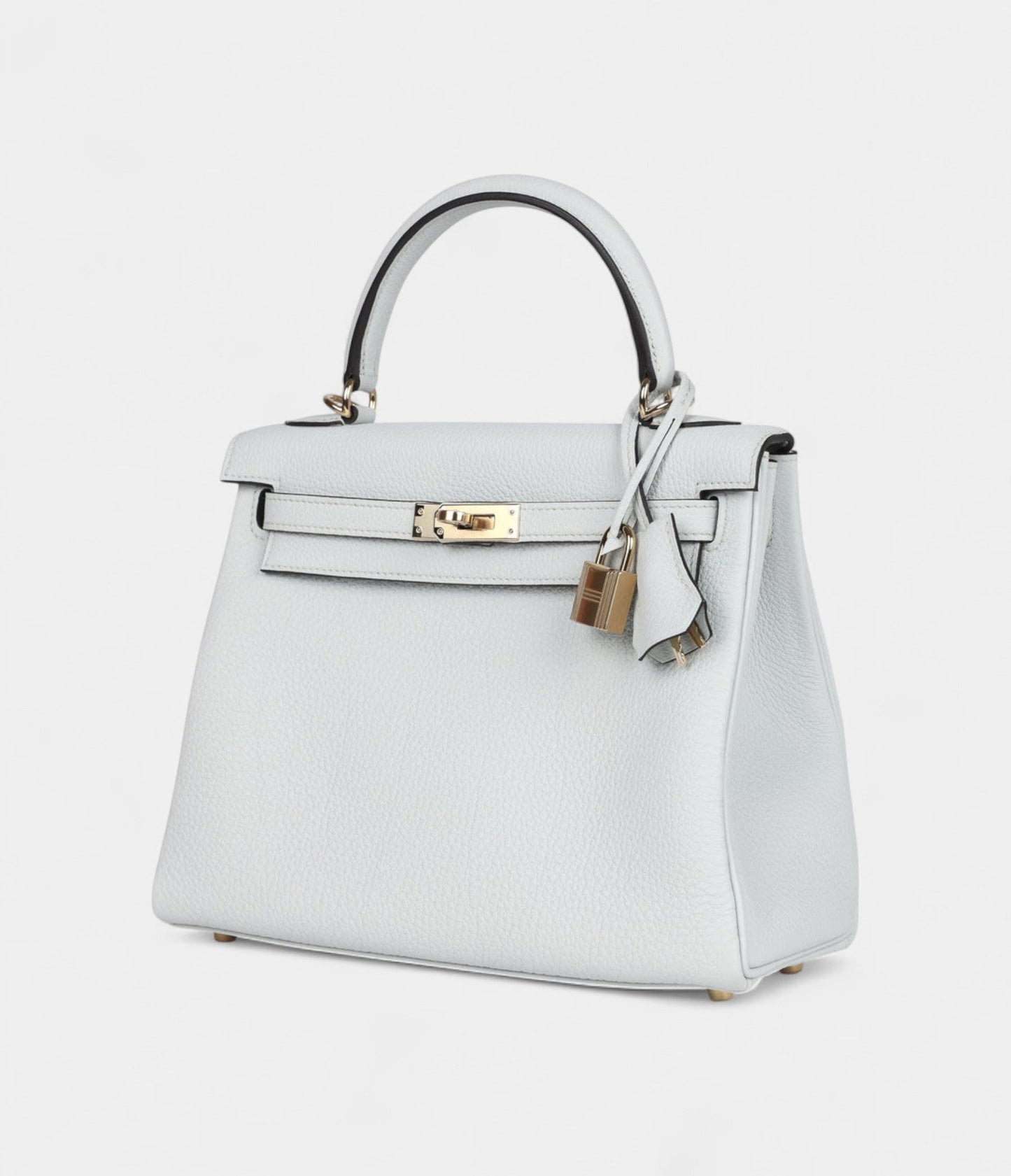 Hermes Kelly 25 Platinum Grey Togo Permabrass Hardware