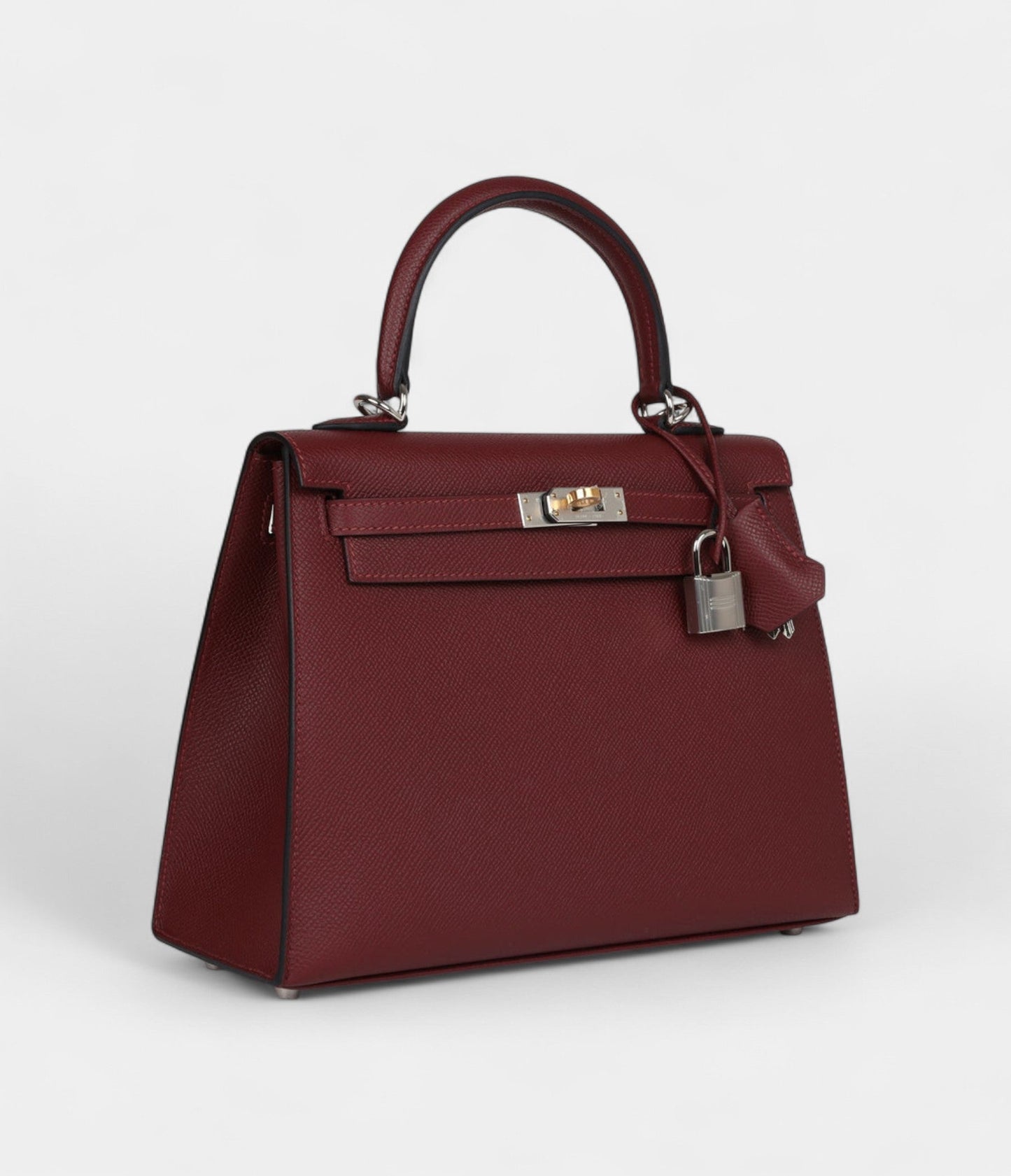 Hermes Kelly 25 Rouge H Epsom Electrum Hardware