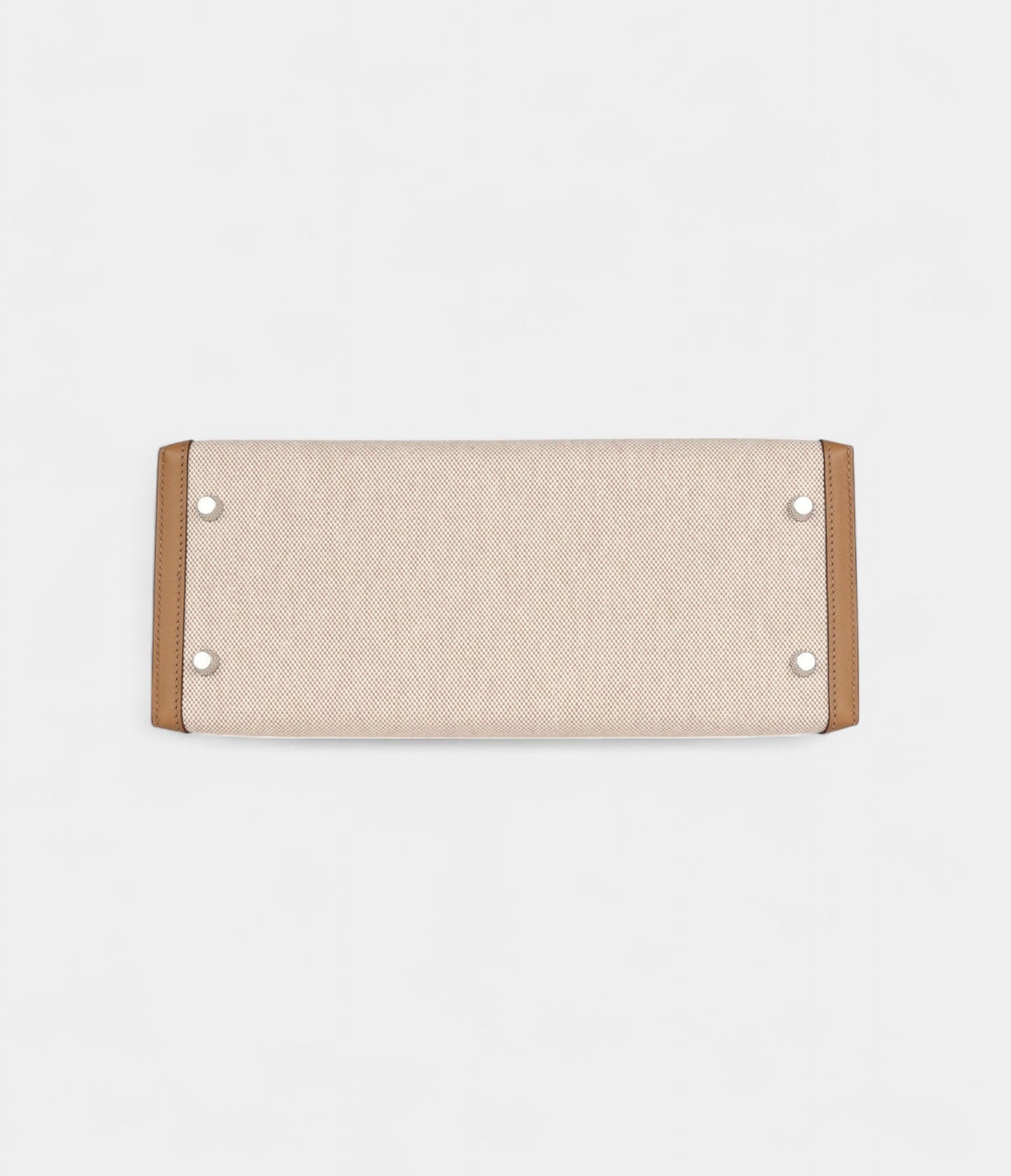 Hermes Kelly 28 Biscuit Toile H Canvas and Swift Palladium Hardware