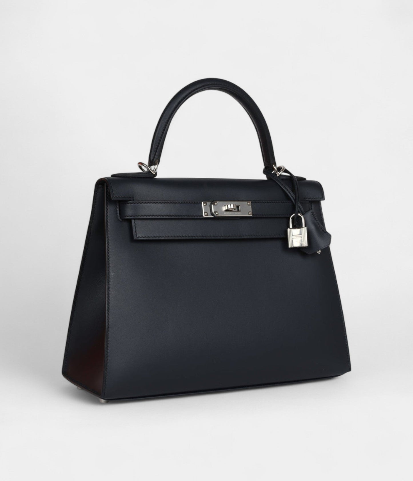 Hermes Kelly 28 Bleu Obscur Verso Sombrero Palladium Hardware