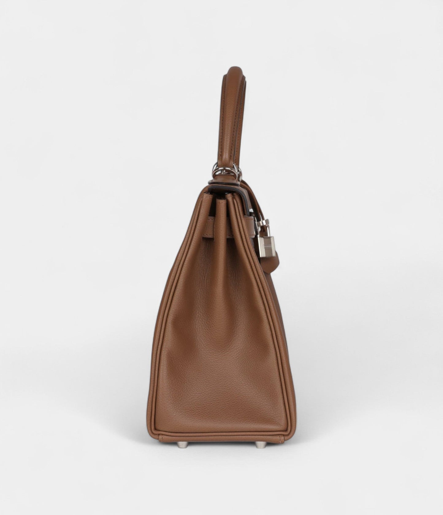 Hermes Kelly 28 Chestnut Evercolor Palladium Hardware