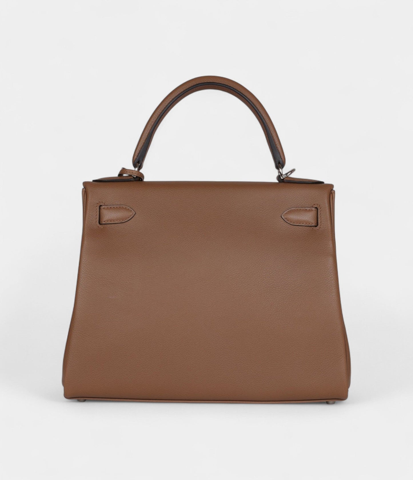 Hermes Kelly 28 Chestnut Evercolor Palladium Hardware