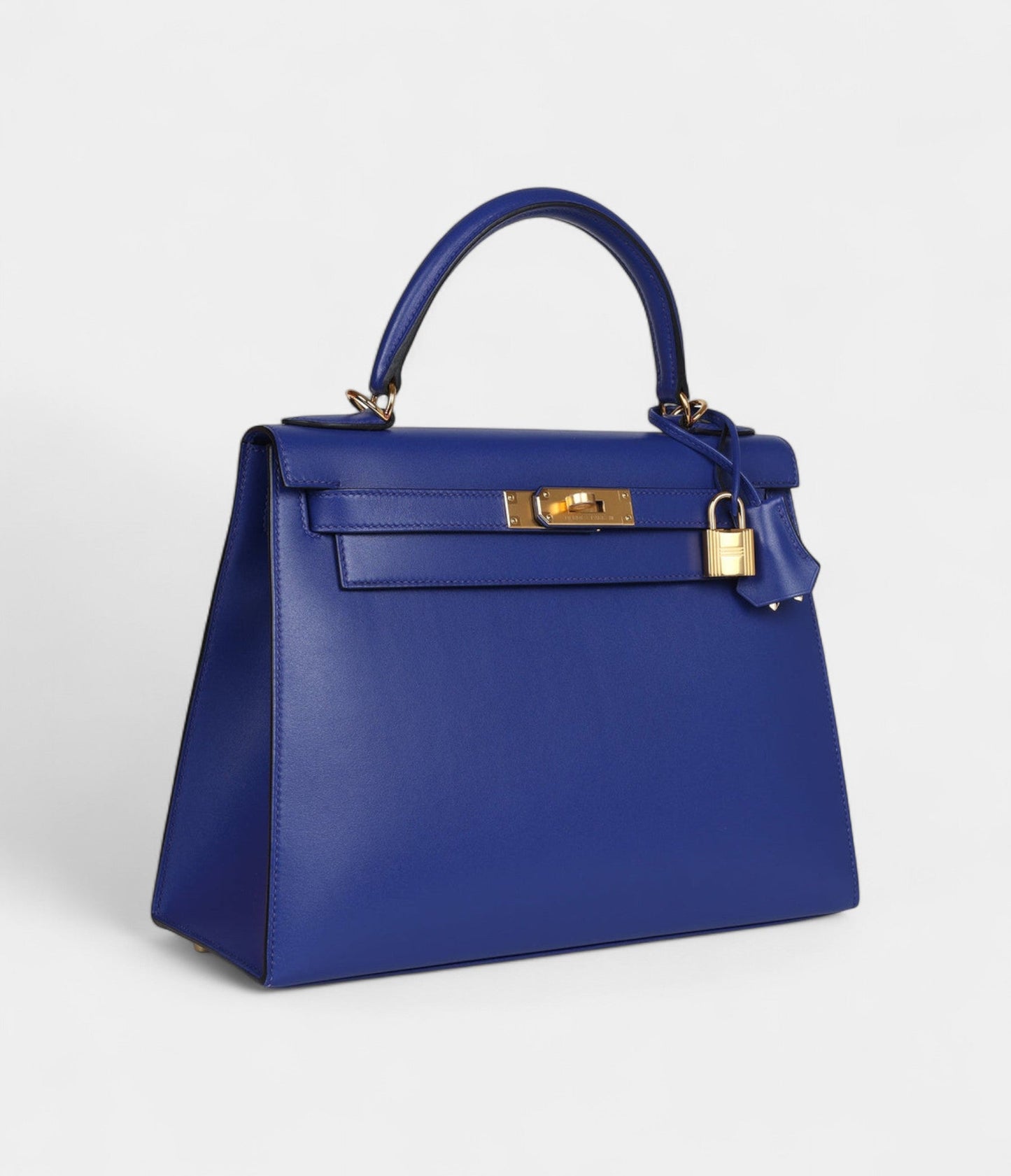 Hermes Kelly 28 Electric Blue Tadelakt Gold Hardware