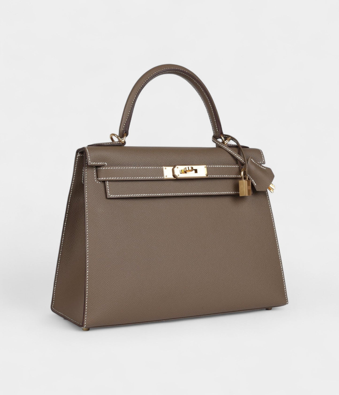 Hermes Kelly 28 Etoupe Epsom Gold Hardware