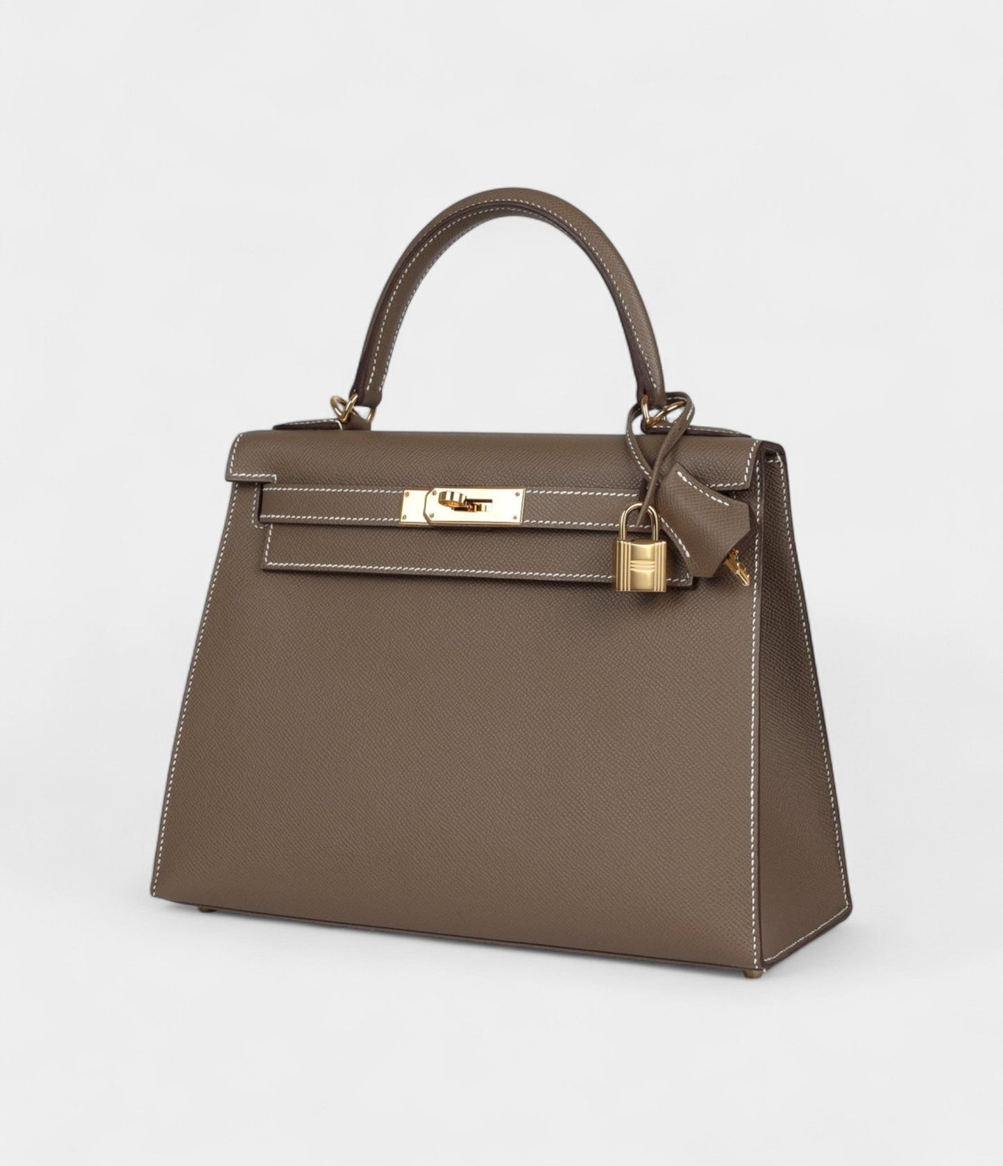 Hermes Kelly 28 Etoupe Epsom Gold Hardware